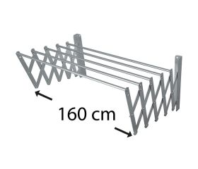 M8C005A Tendedero Extensible Pared. Aluminio. 160 cm