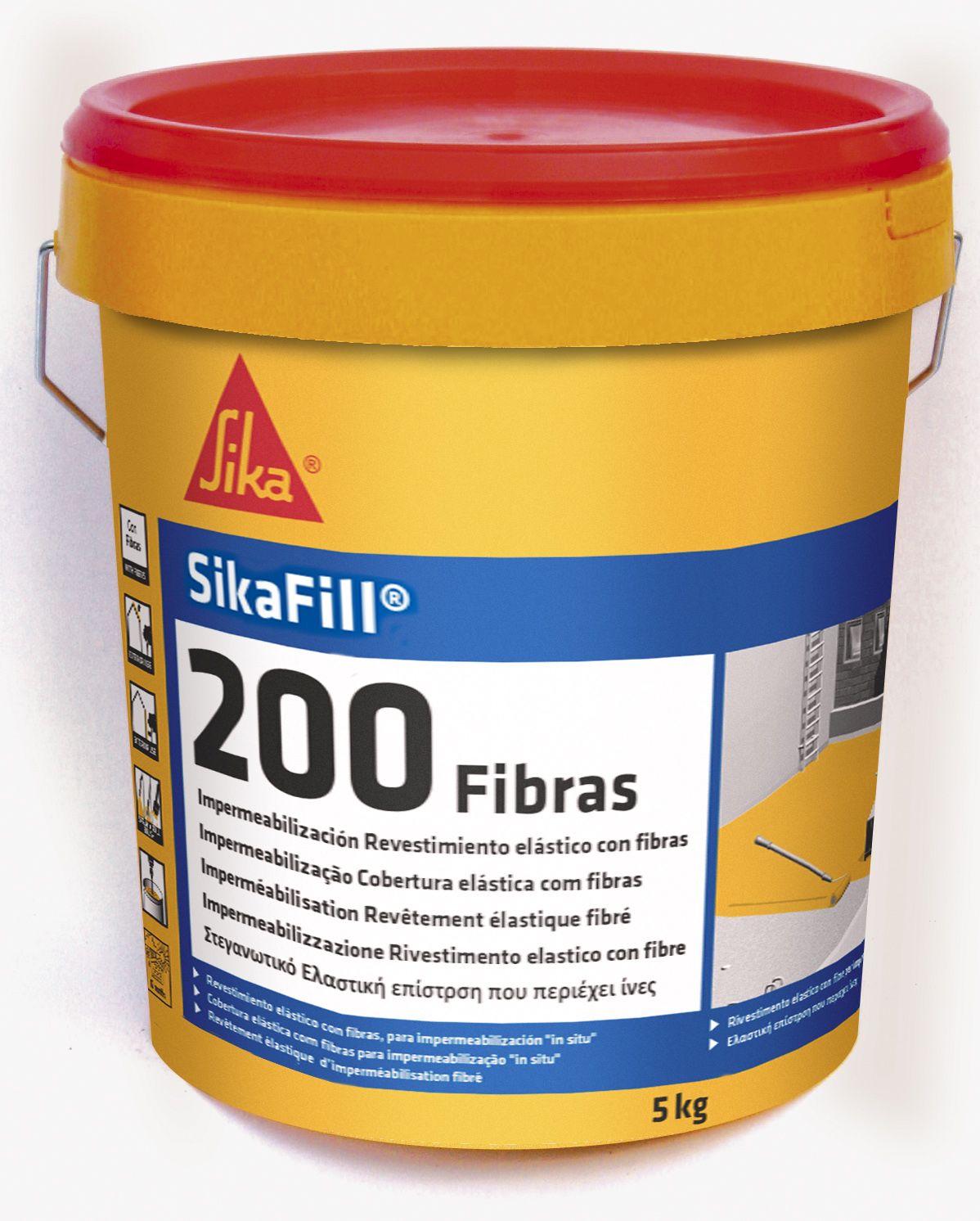 Sikafill-200 Fibras tile red 5 KG Cubo