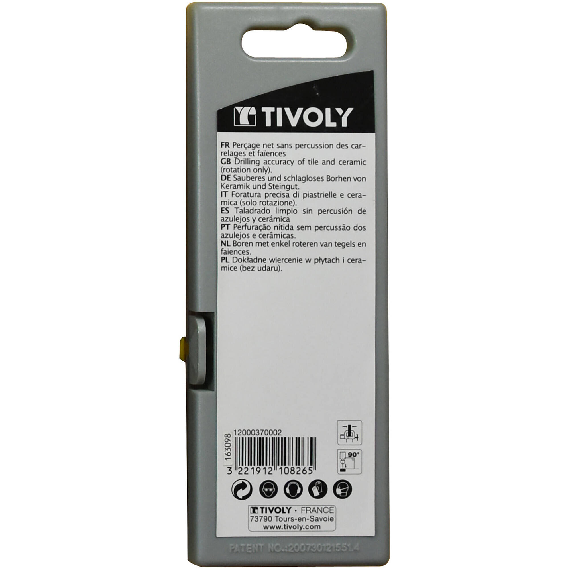 5 brocas para azulejos Ø 3 a 8 mm