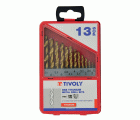 13 brocas para metal HSS laminadas con recubrimiento TiN Ø 1,5 a 6,5 mm por 1/2