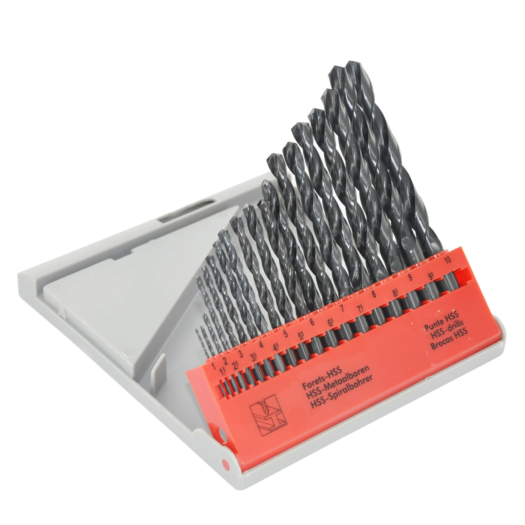 19 brocas para metal HSS laminadas Ø 1 a 10 mm por 1/2