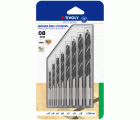 50800370001 - 8 brocas para madera 3 puntas Ø 3 a 10 mm