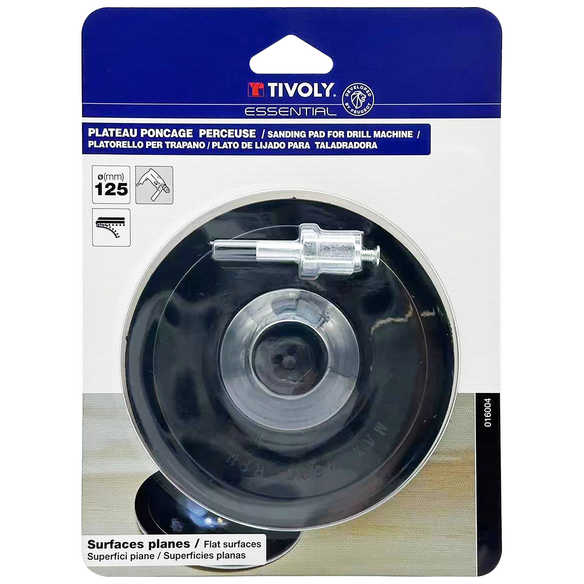 Plato de lijado autoadhesivo caucho Ø 125 mm