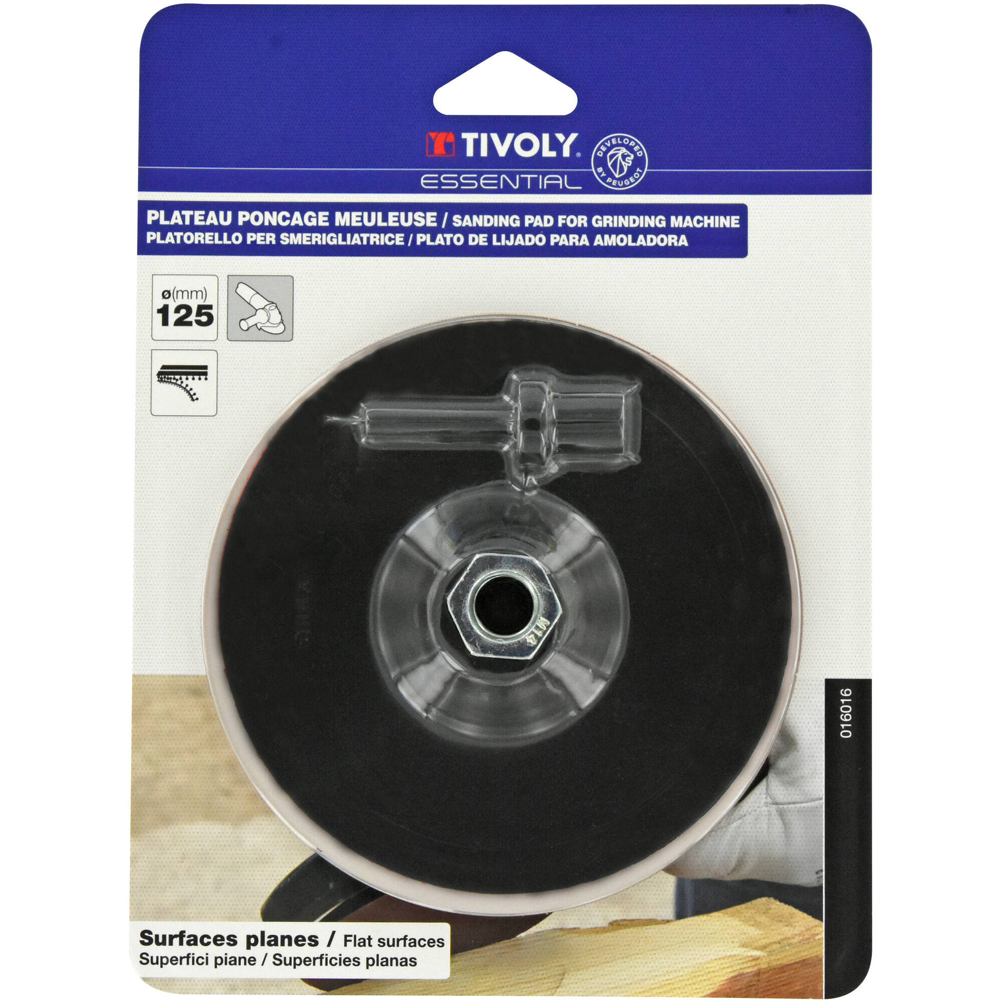 Plato de lijado AMOLADORA autoadhesivo M14 Ø 125 mm