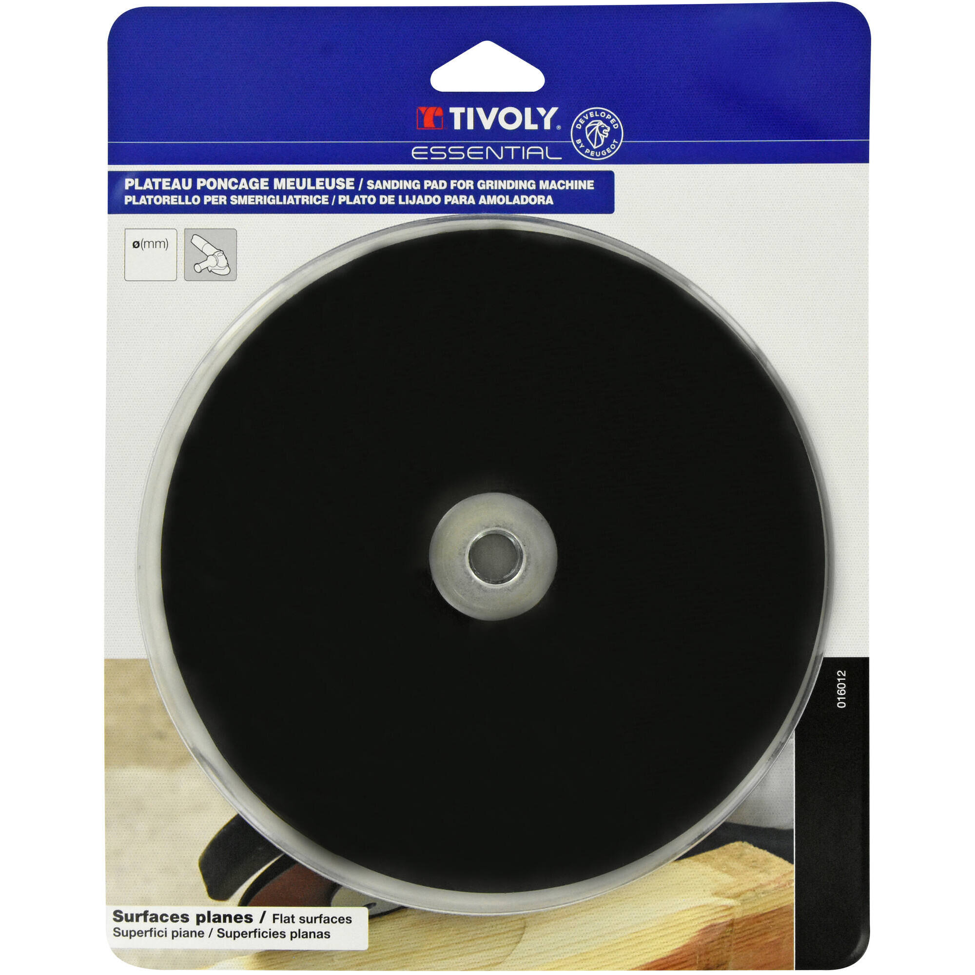 Plato de lijado caucho Amoladora - M14 Ø 180 mm