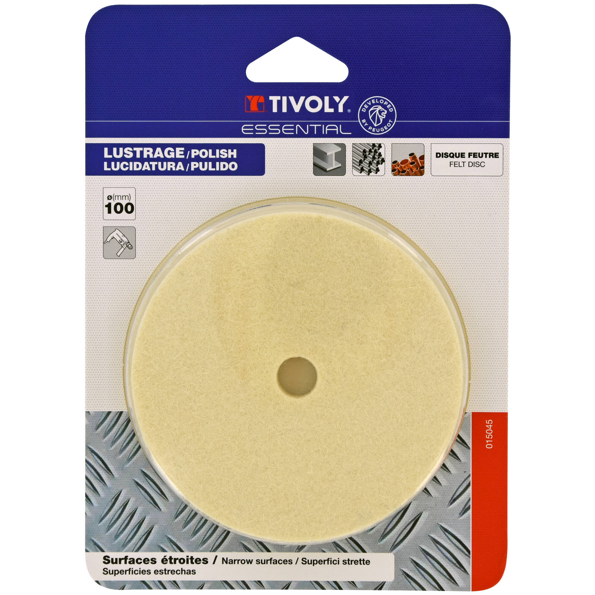 Disco de fieltro para pulir Ø 100 mm