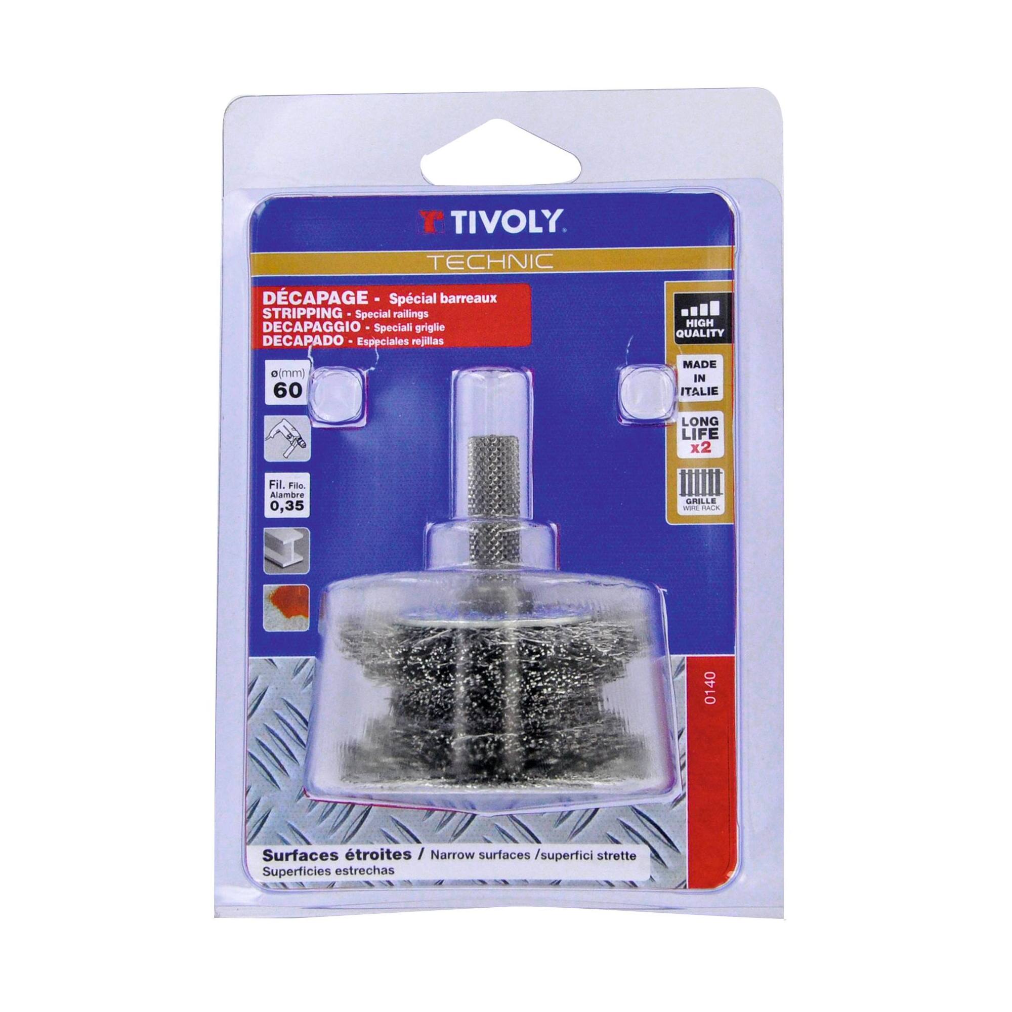 Cepillo CIRCULAR ESCALONADO -Alambre de acero ondulado -Decapado de metal (Estuche blíster) / Ø: 60 / 0.35