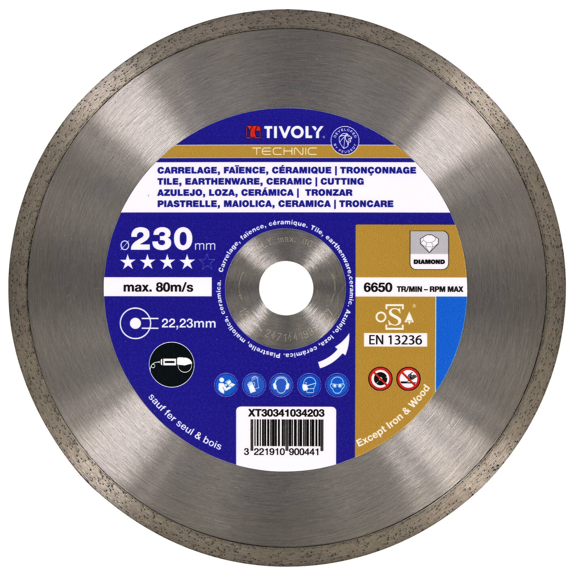 Disco DIAMANTE -AZULEJOS -Gama Best-Sellers (Caja colgante) / Ø: 230 / Ep: 1.6