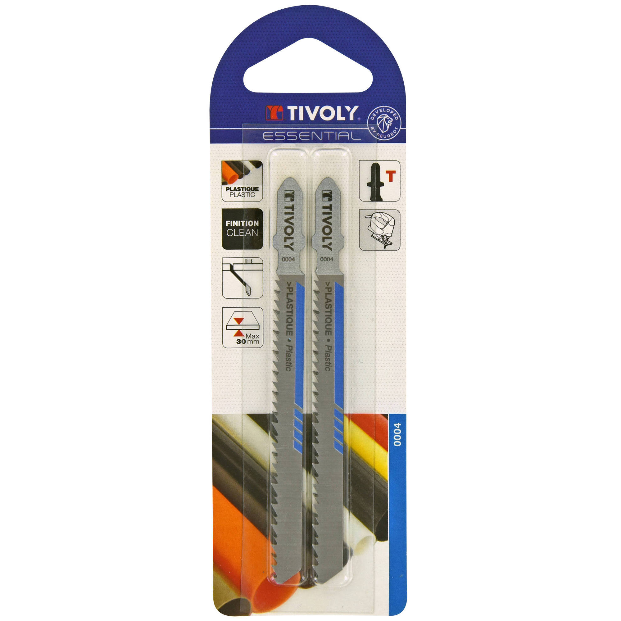 Hoja de sierra de calar -Para plástico -Enganche en T (Blíster) / L: 100 / H: 75 / Corte recto