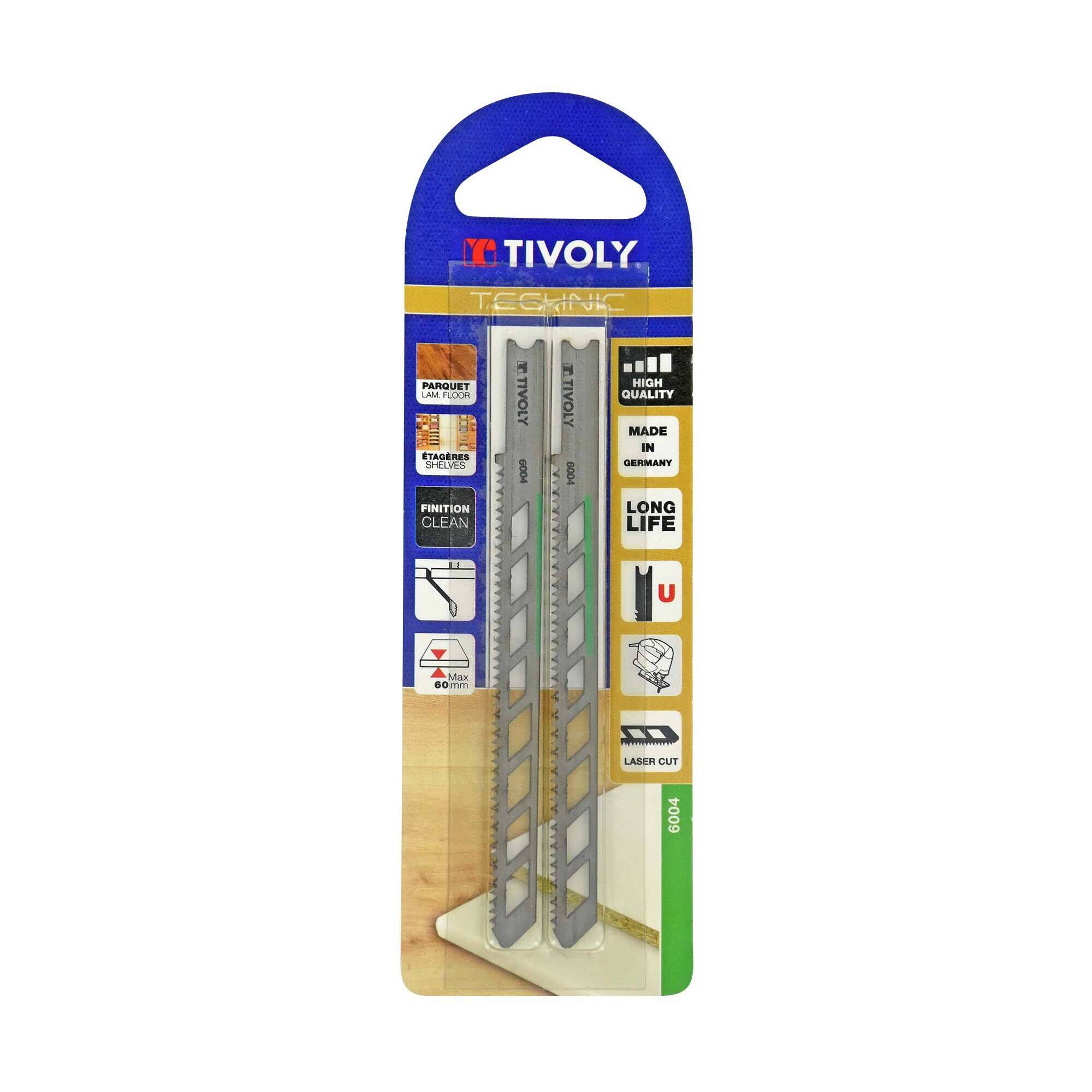 Hoja de sierra de calar -Laser cut -Para madera de melamina -Enganche en U (Blíster) / L: 100 / H: 75 / Corte recto