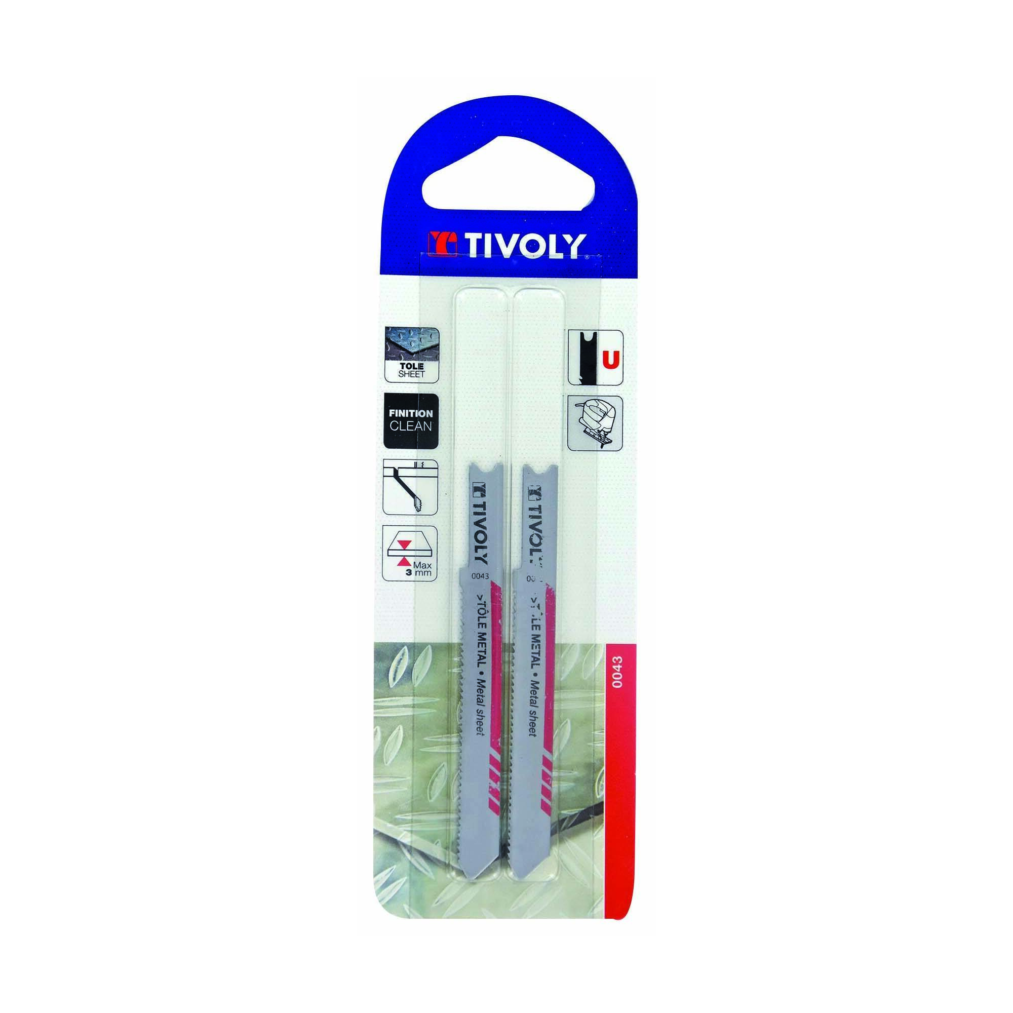 Hoja de sierra de calar -Para chapa metálica -Enganche en U (Blíster) / L: 75 / H: 50 / Corte recto