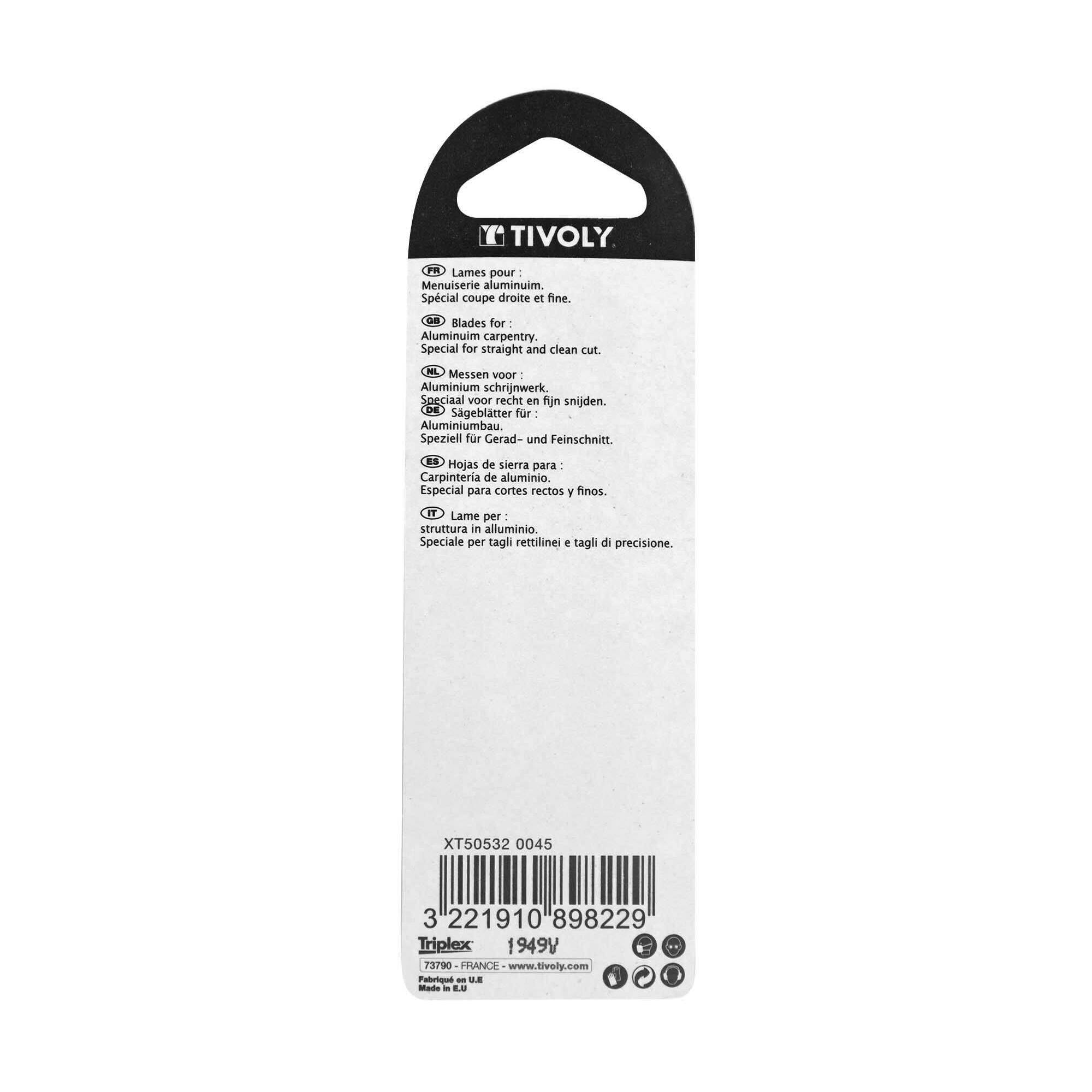 Hoja de sierra de calar -Para aluminio -Enganche en U (Blíster) / L: 100 / H: 75 / Corte recto