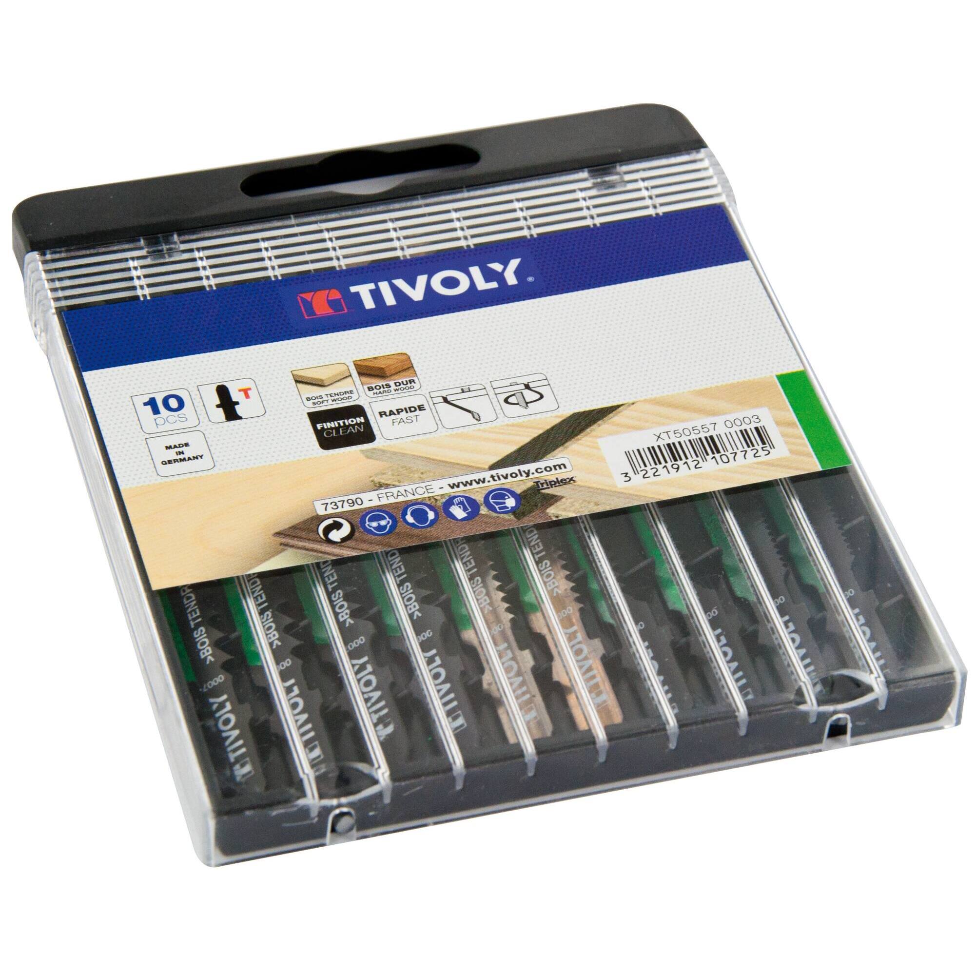 10 hojas de sierra de calar para madera blanda y dura -Enganche en T