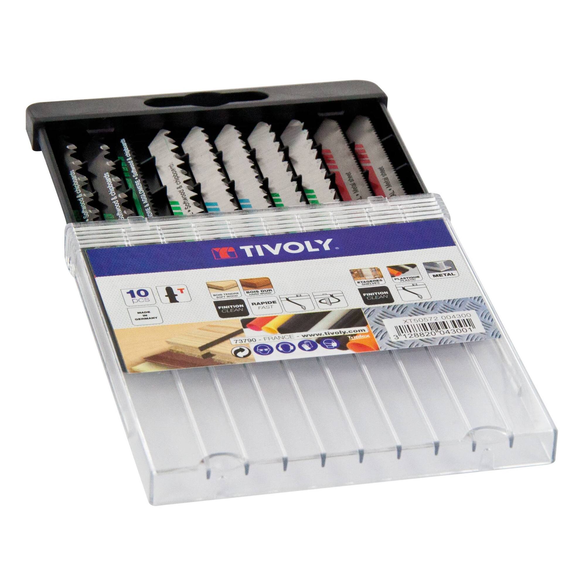 10 hojas de sierra de calar para madera, melamina, plástico y metales no ferrosos -Enganche en T