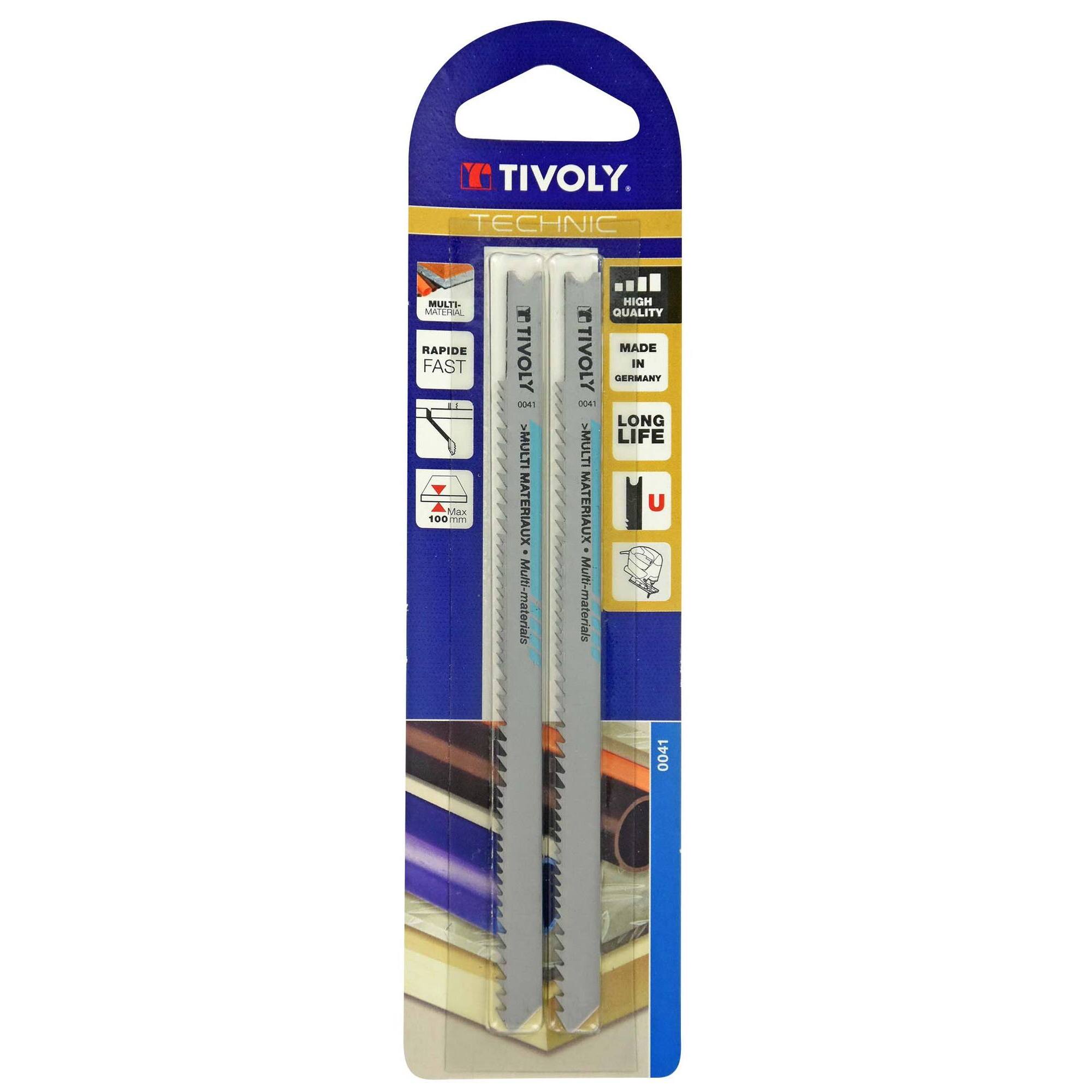 Hoja de sierra de calar -Múltiples materiales -Enganche en U (Blíster) / L: 132 / H: 110 / Corte recto