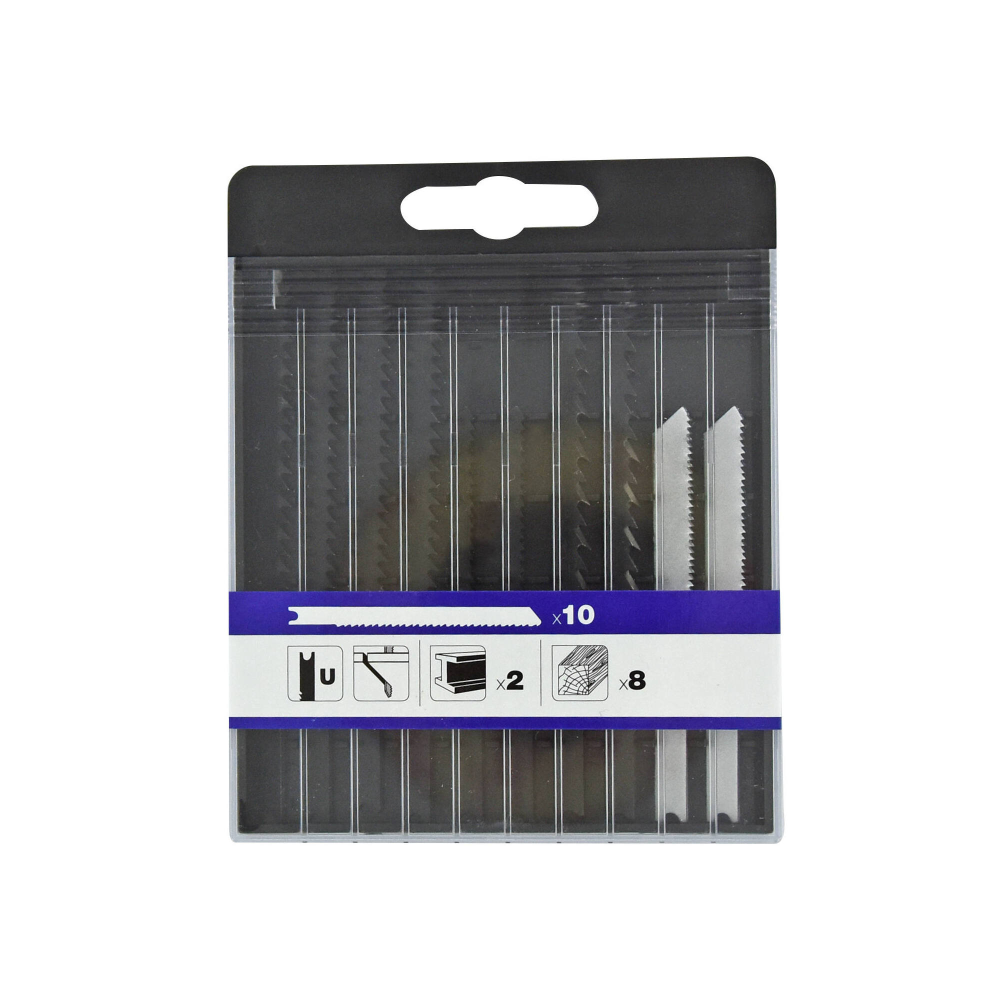 XT50537505300 - 10 hojas de sierra de calar para madera y metales no ferrosos -Enganche en U