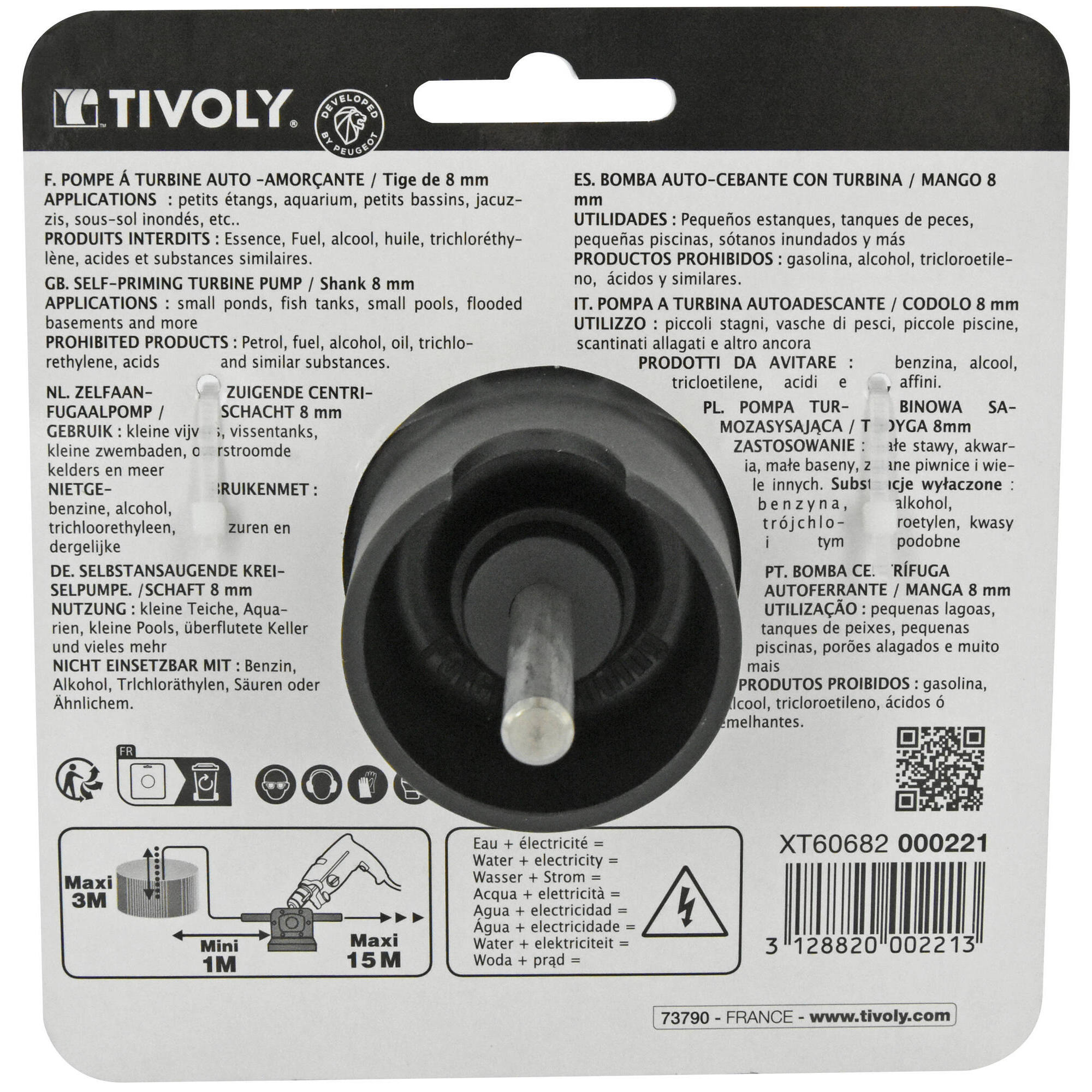 Bomba de turbina 700 litros/hora