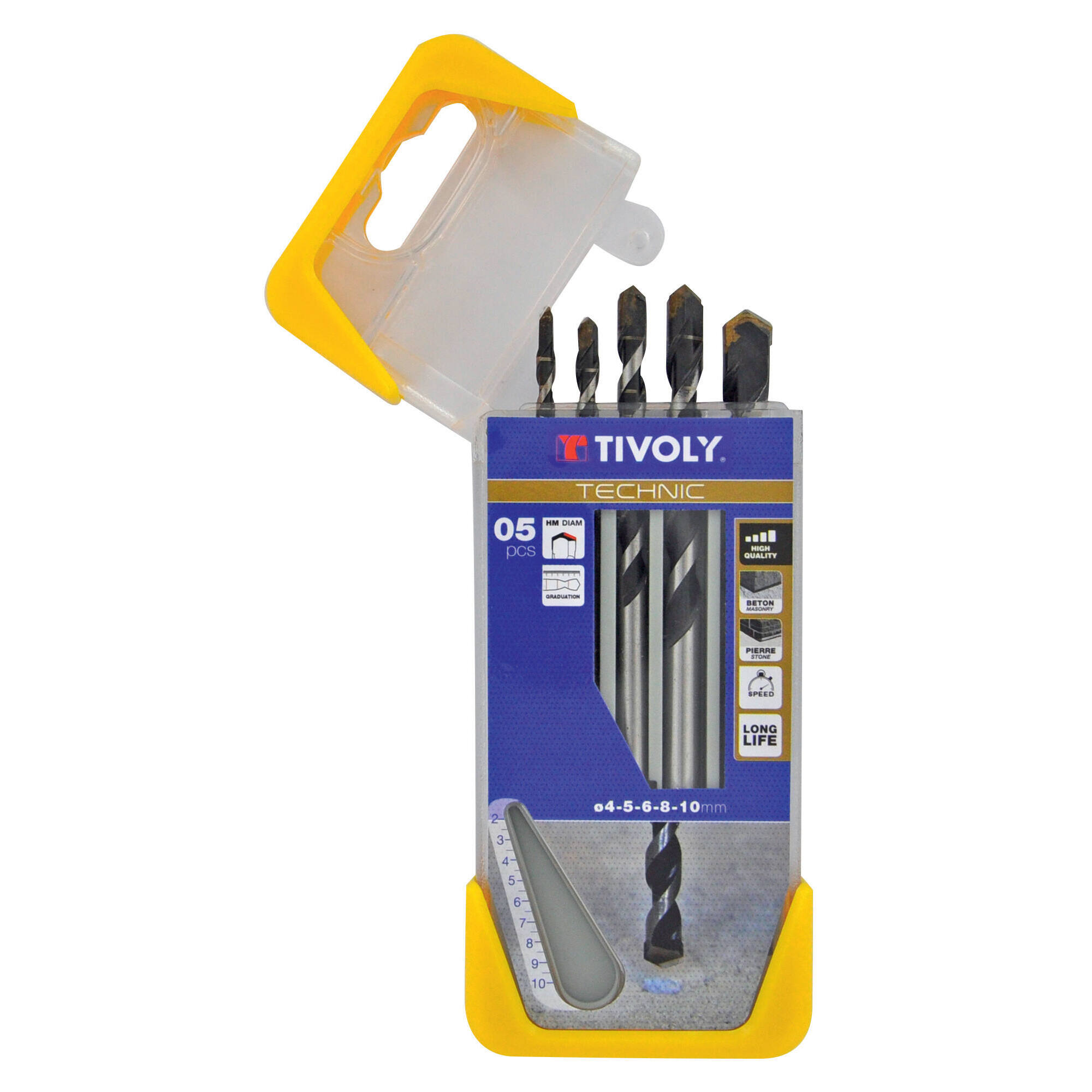 10960370033 - 5 brocas para hormigón graduadas SLR Ø 4 a 10 mm