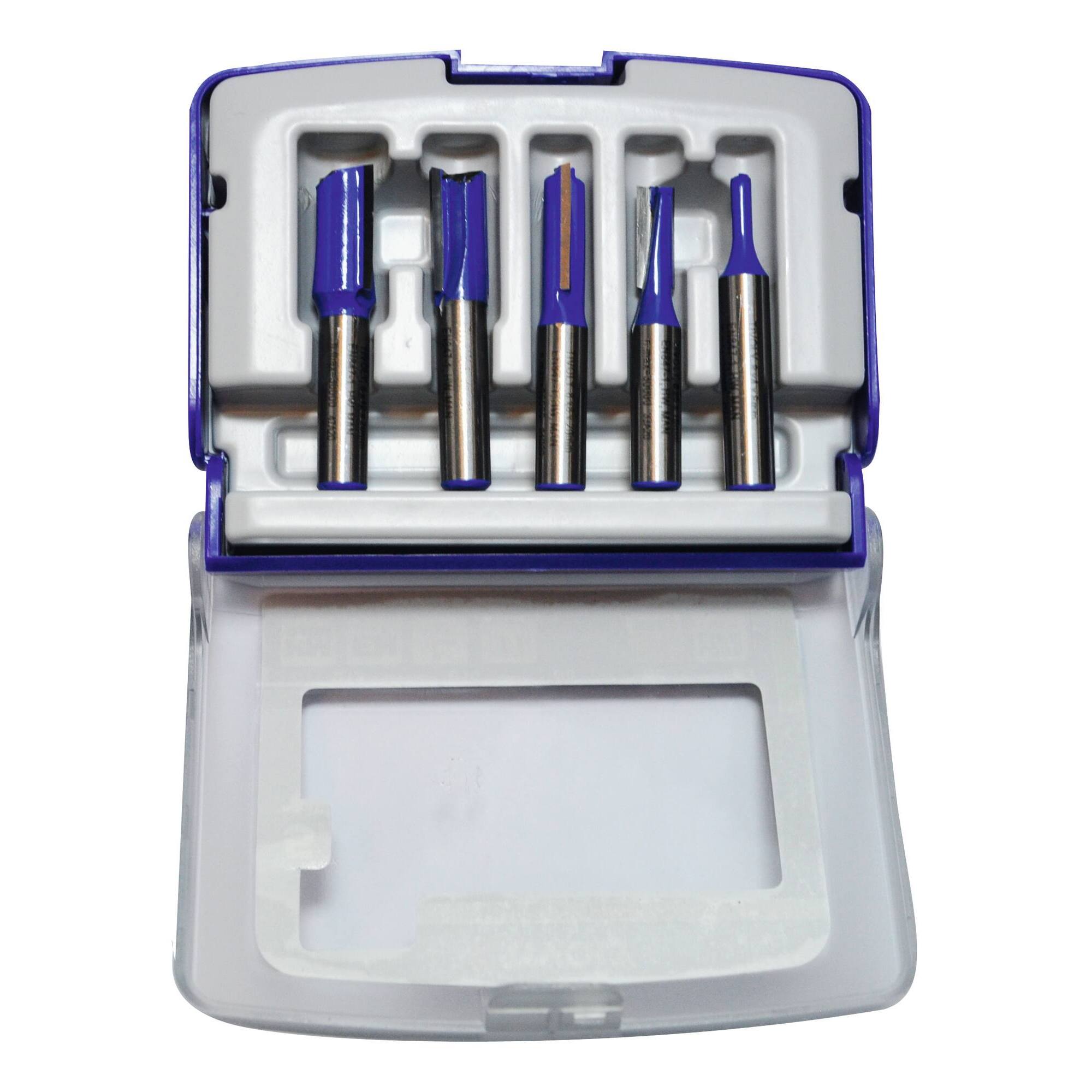 5 fresas de rebajadora para ranurar - mango 8 mm