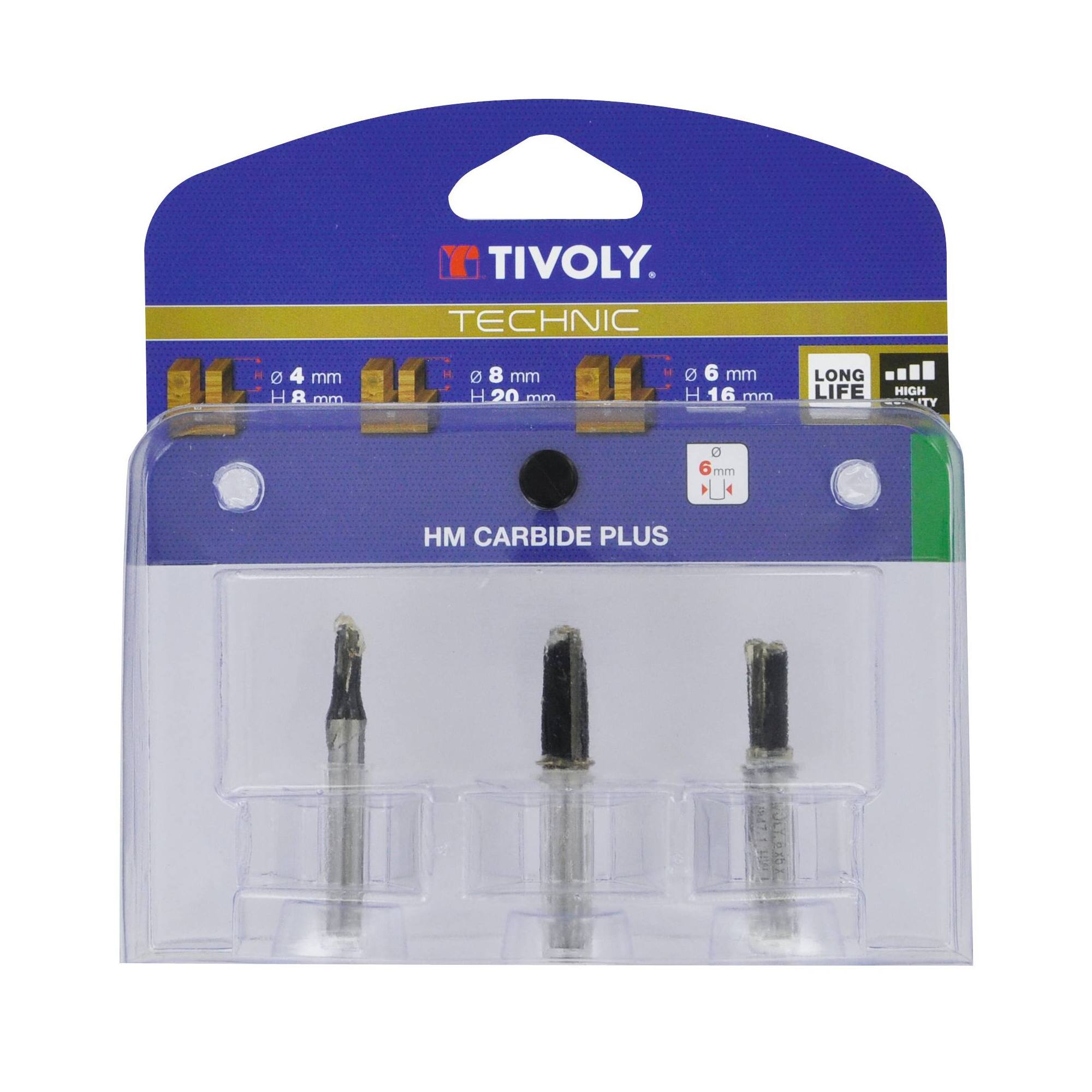 3 fresas para ranurar Ø 4- 6- 8 mm