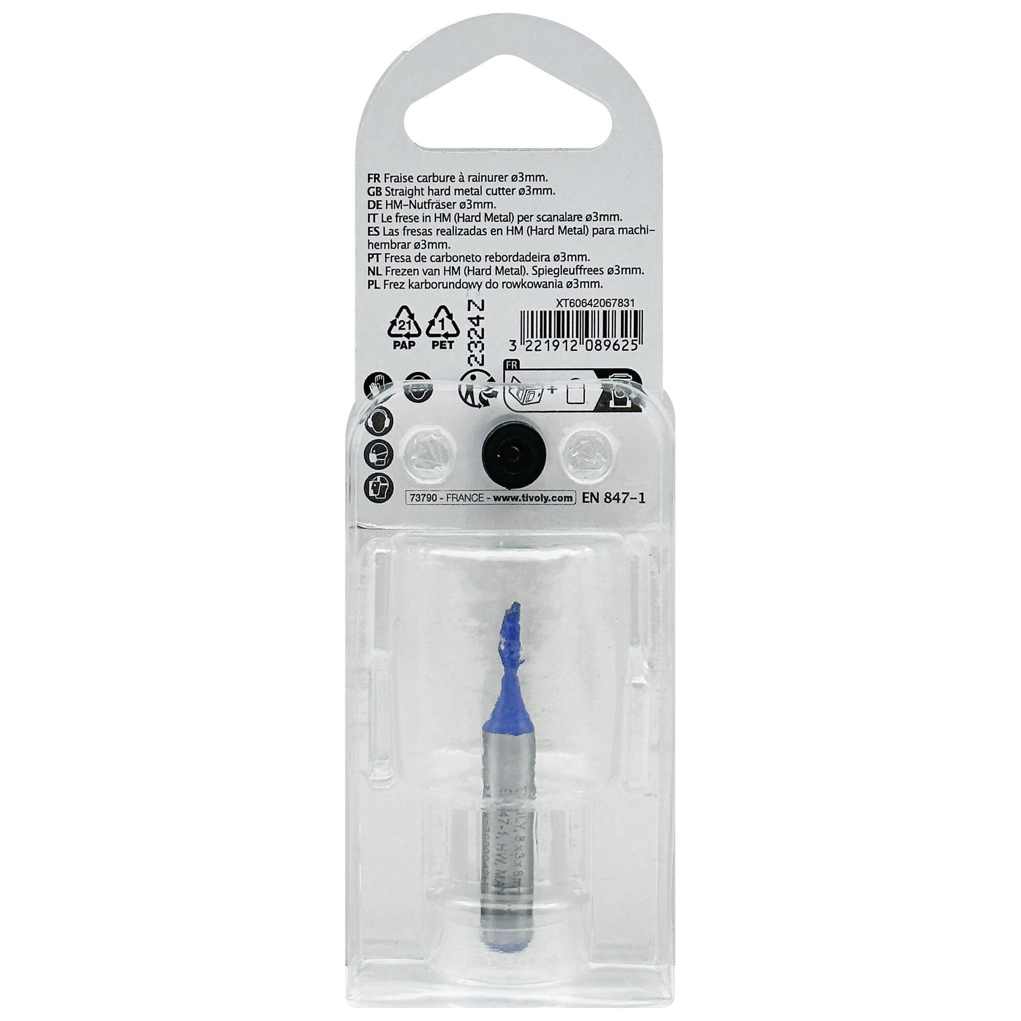 Fresa para ranurar (Estuche blíster) / 3