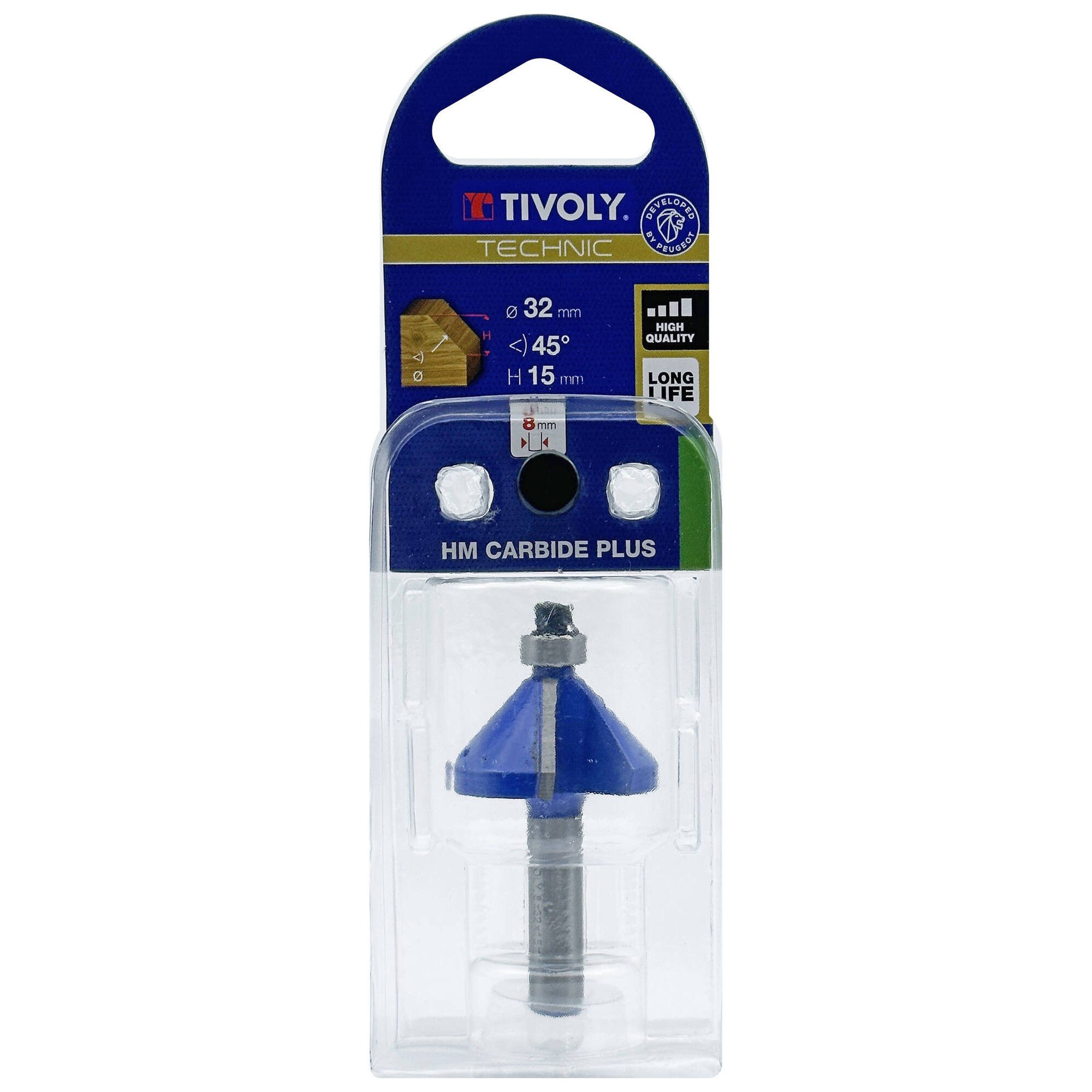 Fresa para biselar + guía (Estuche blíster) / 32