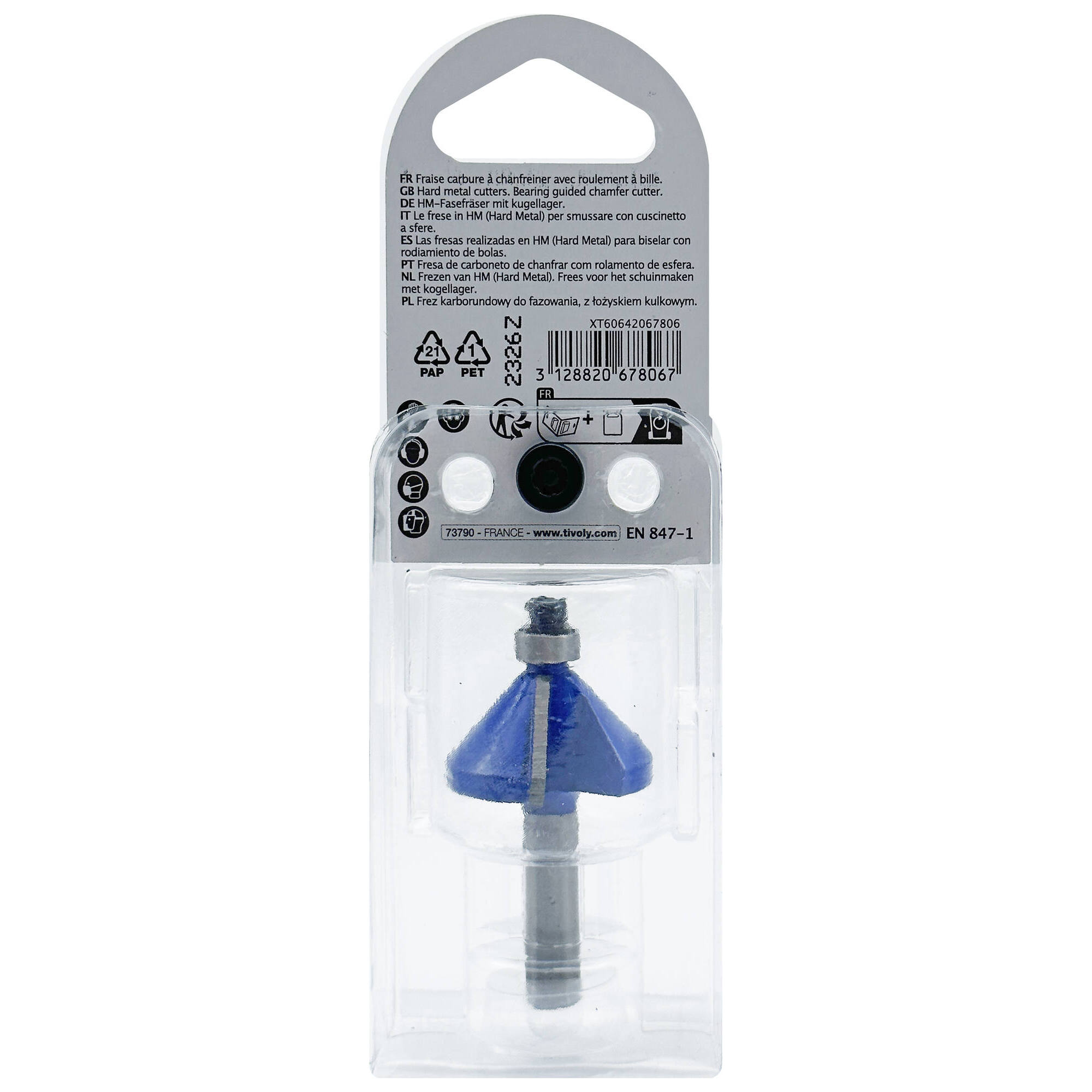 Fresa para biselar + guía (Estuche blíster) / 32