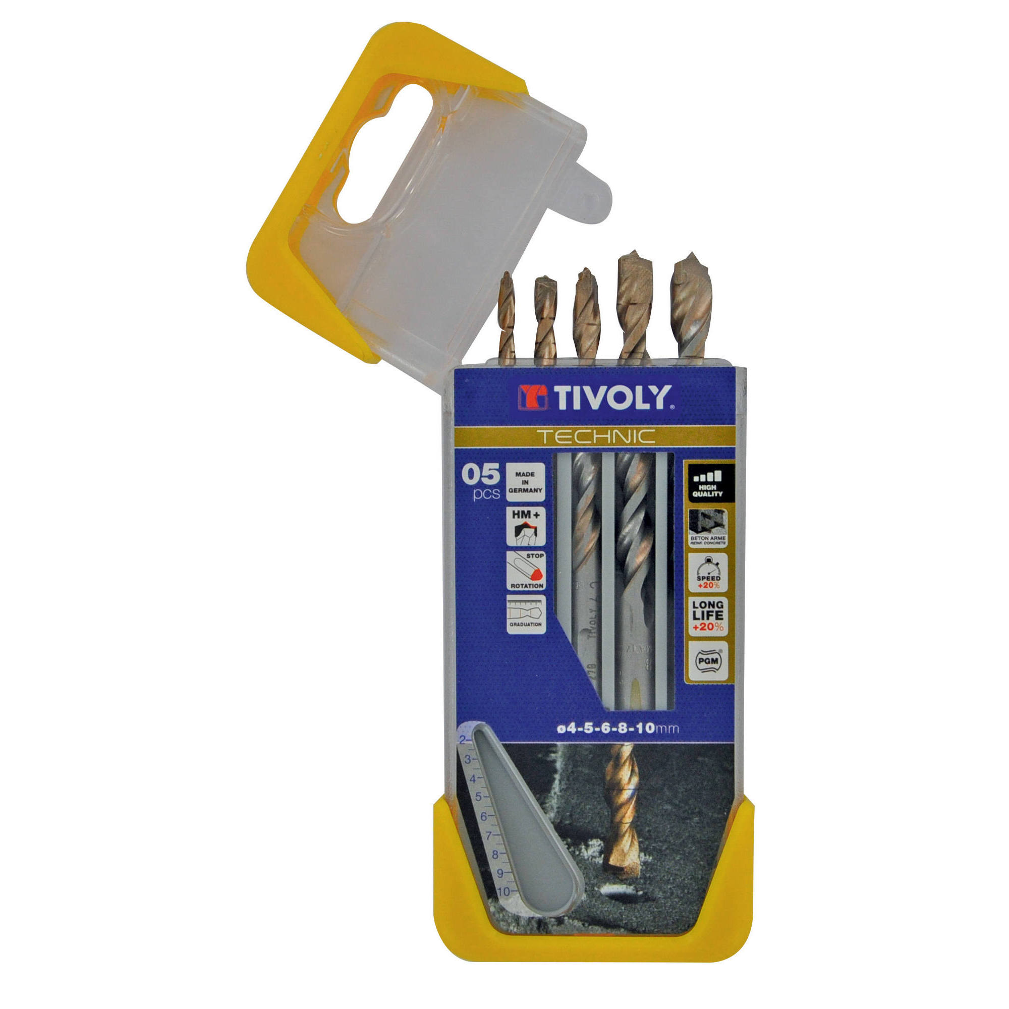 10960570002 - 5 brocas para hormigón graduadas SLR Ø 4 a 10 mm