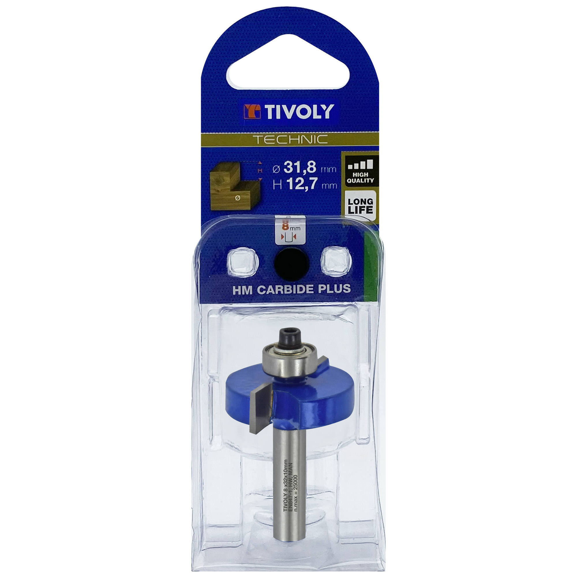 Fresa para machihembrar + guía (Estuche blíster) / 31.8