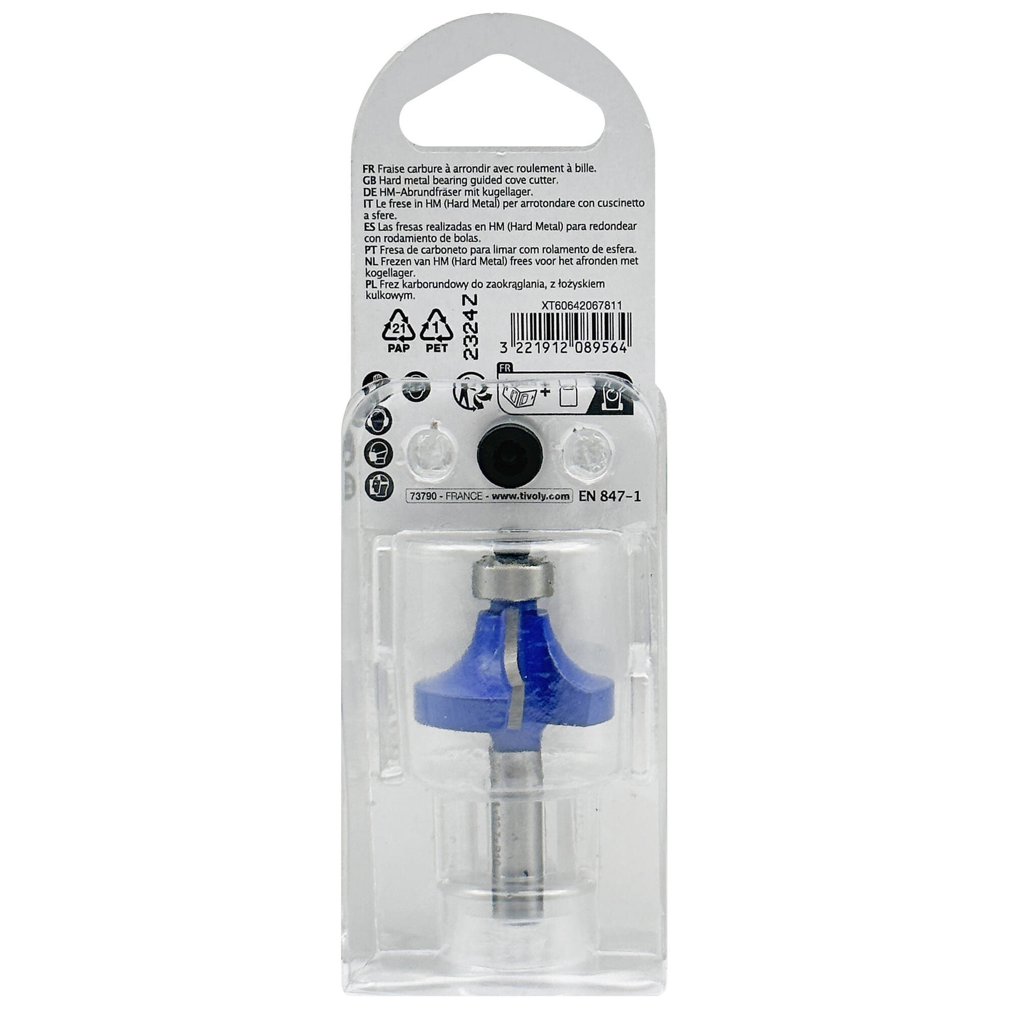 Fresa 1/4 para redondear + guía (Estuche blíster) / 32