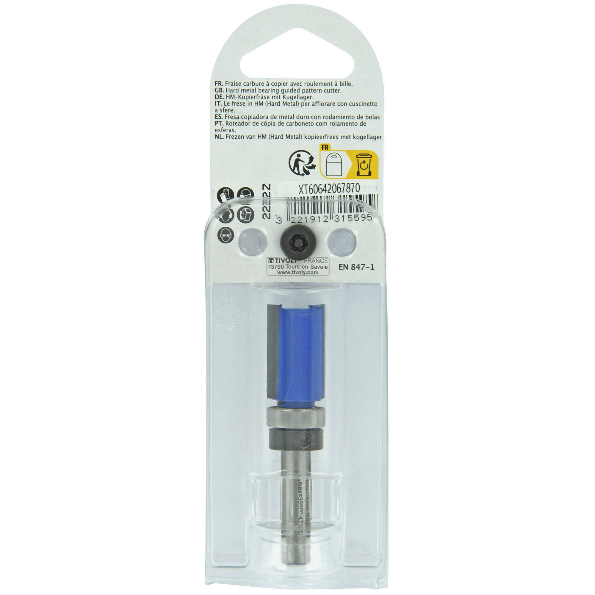 Fresa para copiar + guía (Estuche blíster) / 16