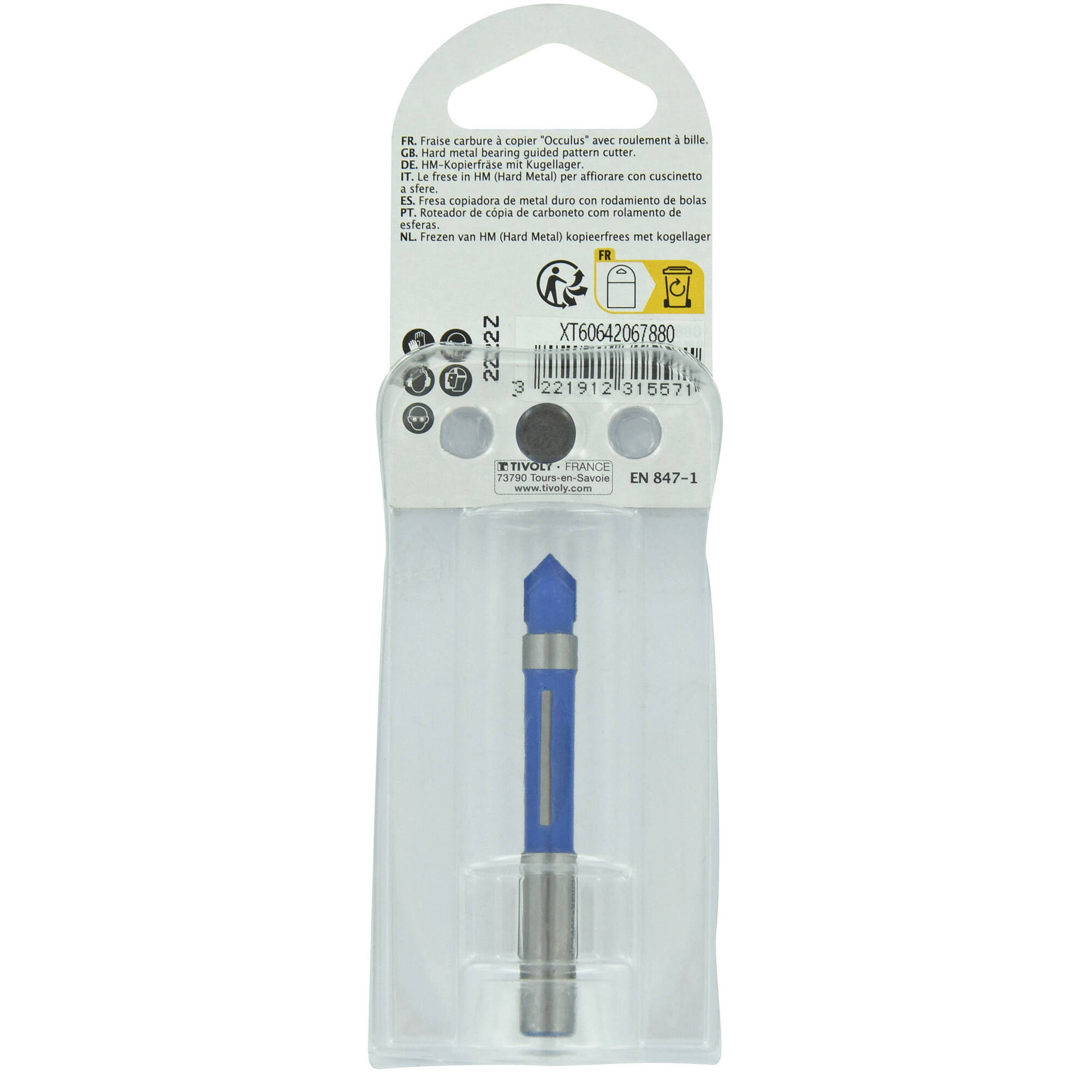 Fresa para copiar + guía (Estuche blíster) / 8