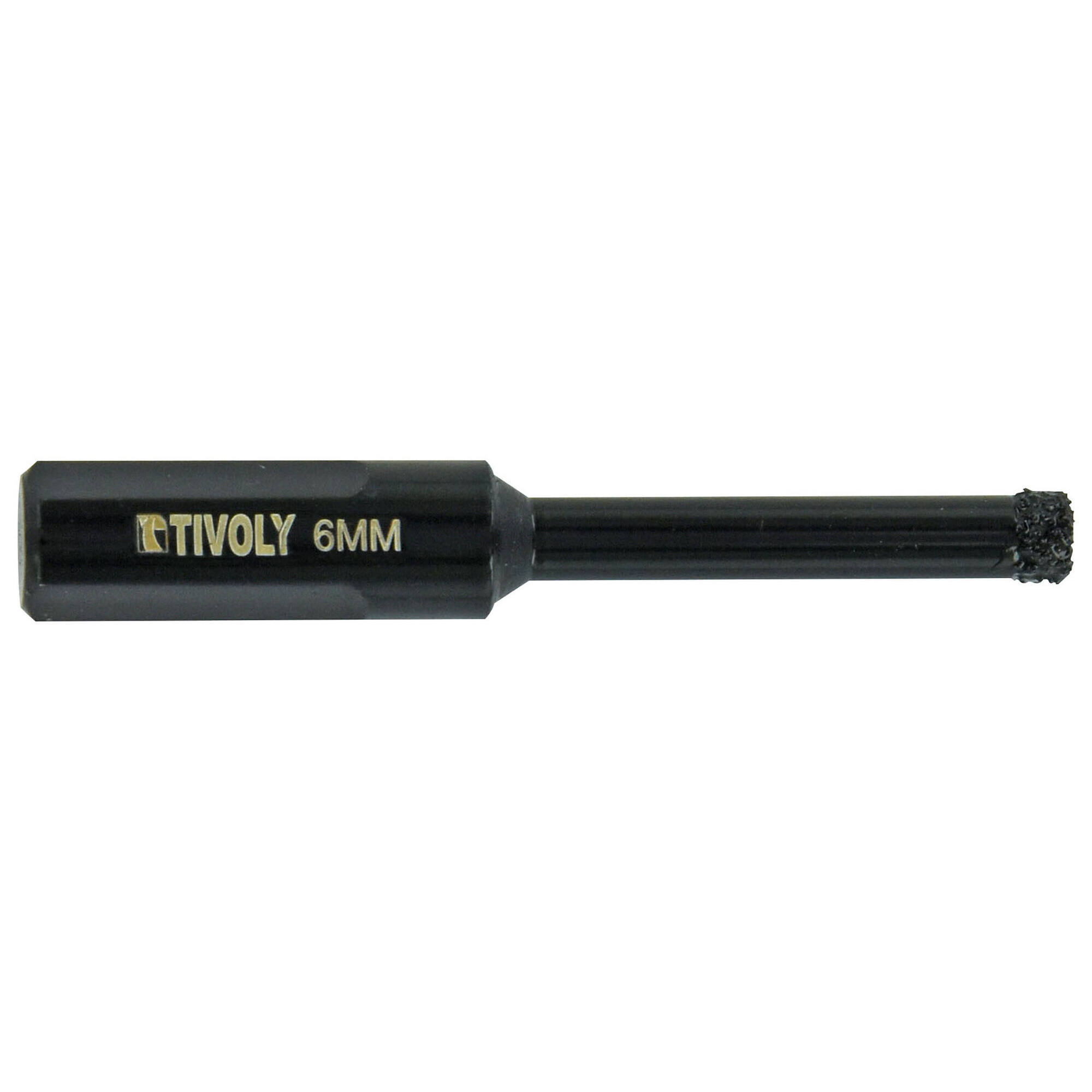 Ø: 6 / Broca diamantada taladrado con refrigeración -Mango cilíndrico con caras planas (Blíster) / L: 65