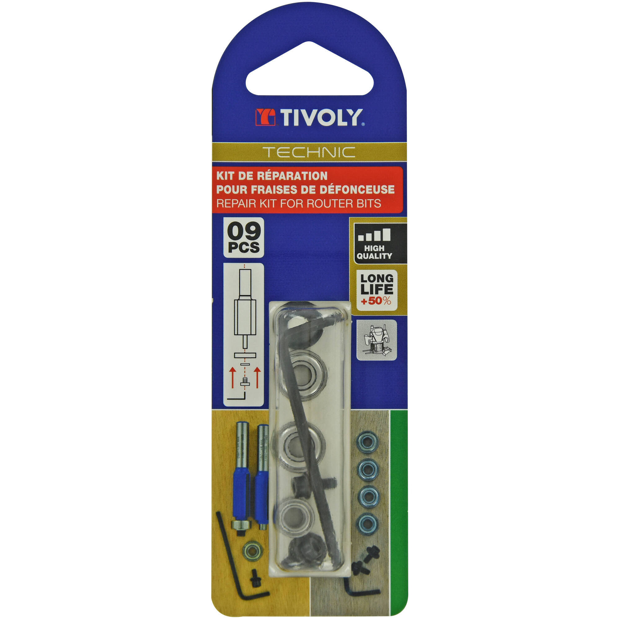 Kit de reparación para fresas de forma