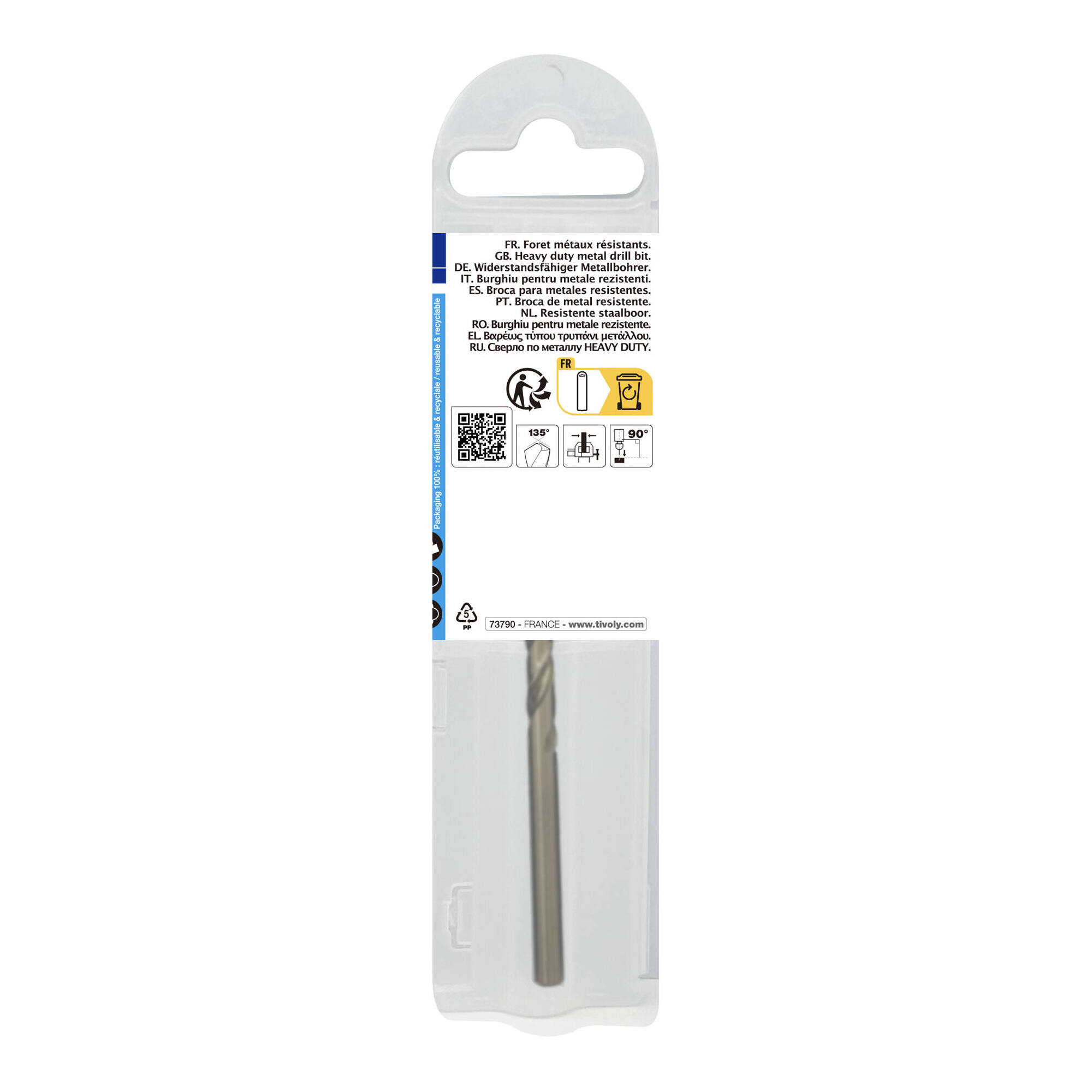 Ø: 6.8 / L: 109 / Broca para metal HSS-E5 (cobalto 5 %) -Afilado SPLIT POINT -Graduada SLR (Funda plástico)