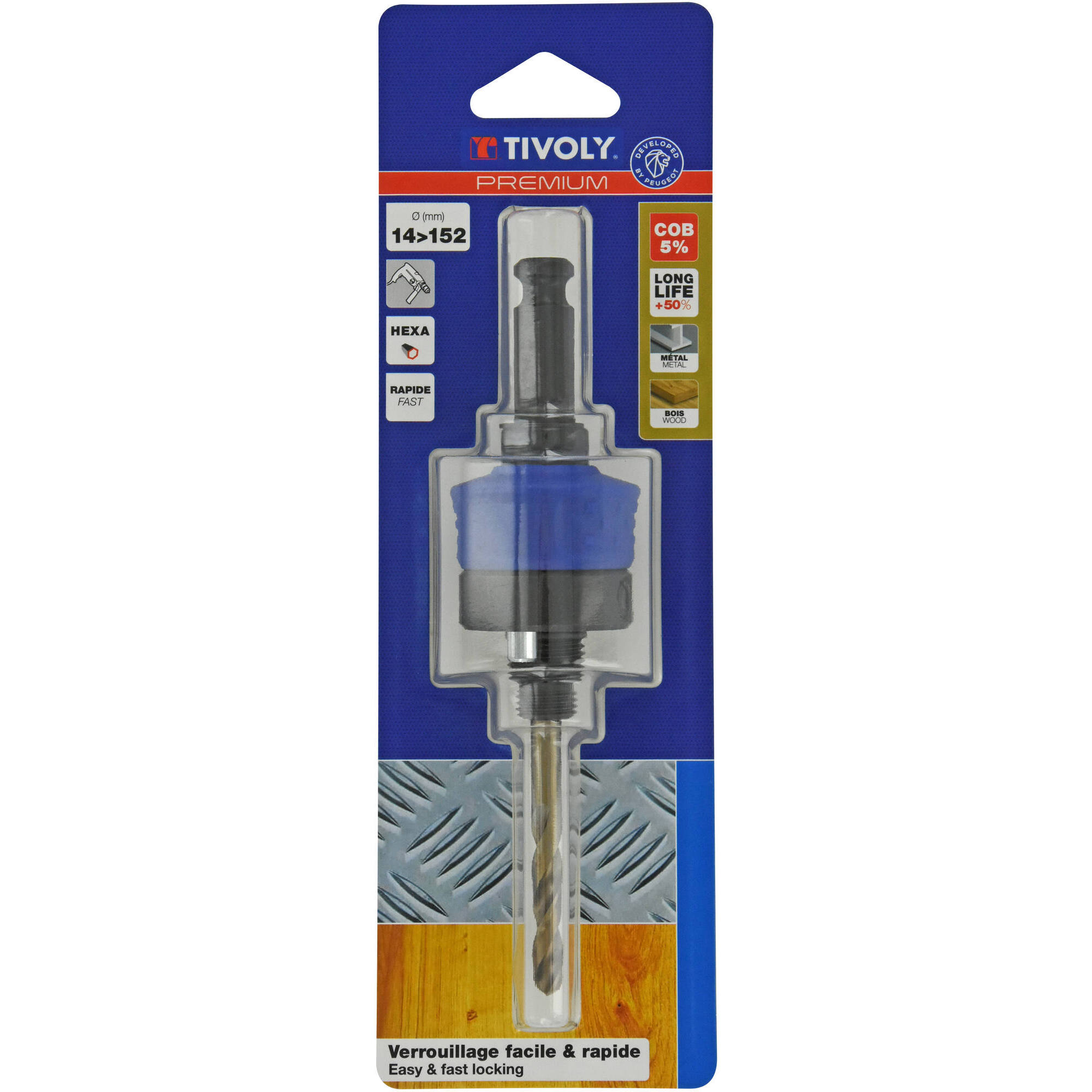 Husillo guía "Quick Click"con broca Cobalto 5%