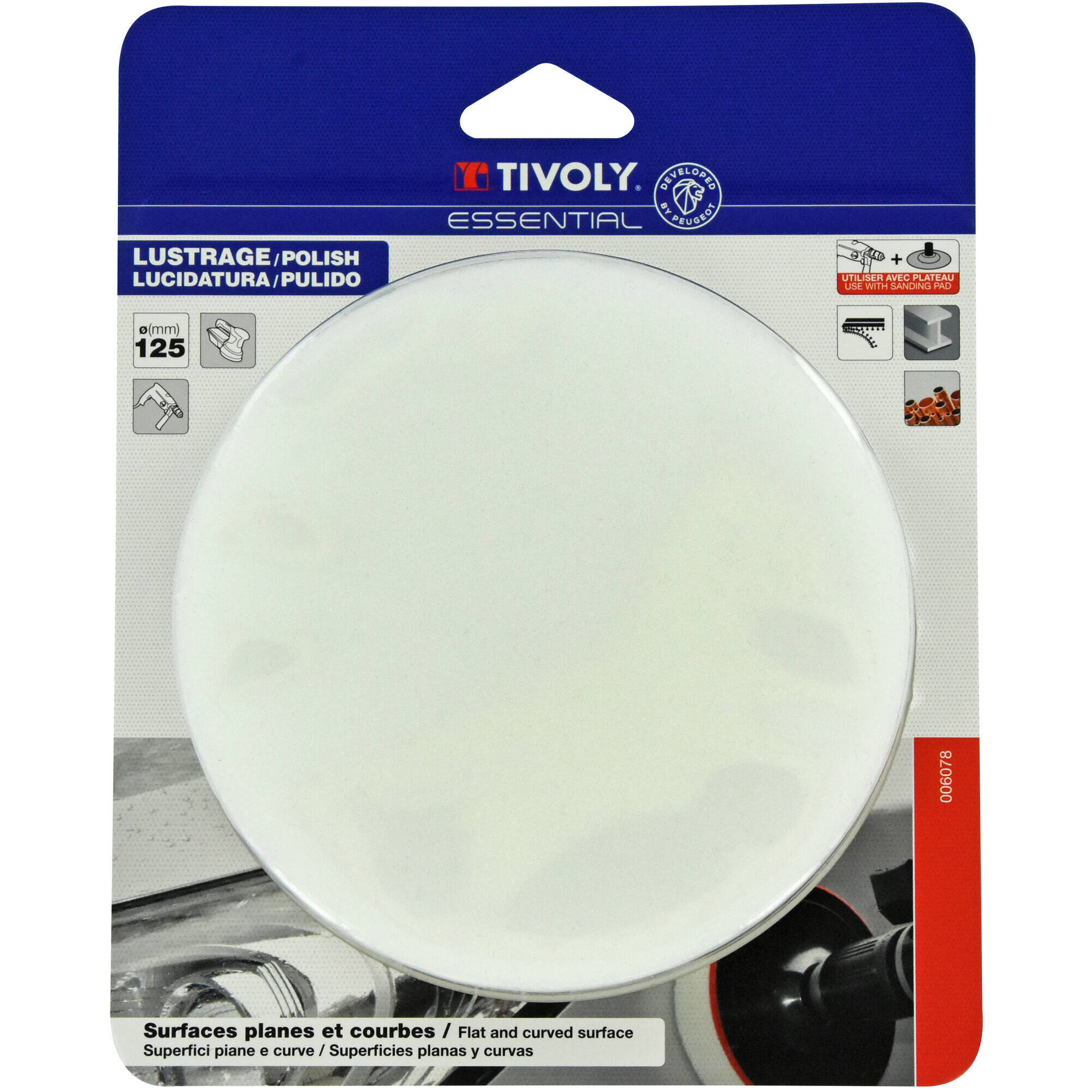 Esponja de Pulido con velcro Ø125