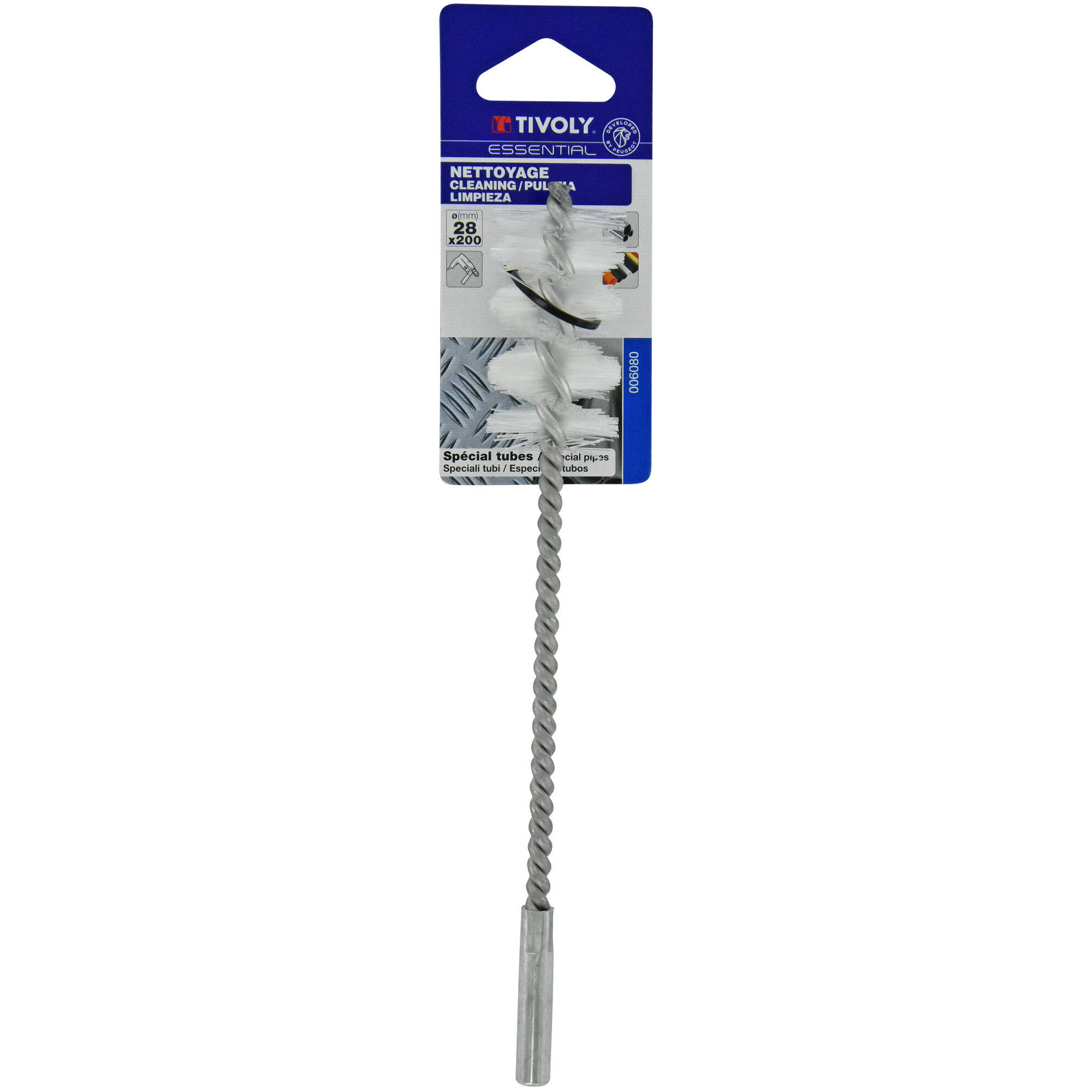 Cepillo CILÍNDRICO -Hilo de nailon -Decapado de metal (Blíster) / Ø: 28 /