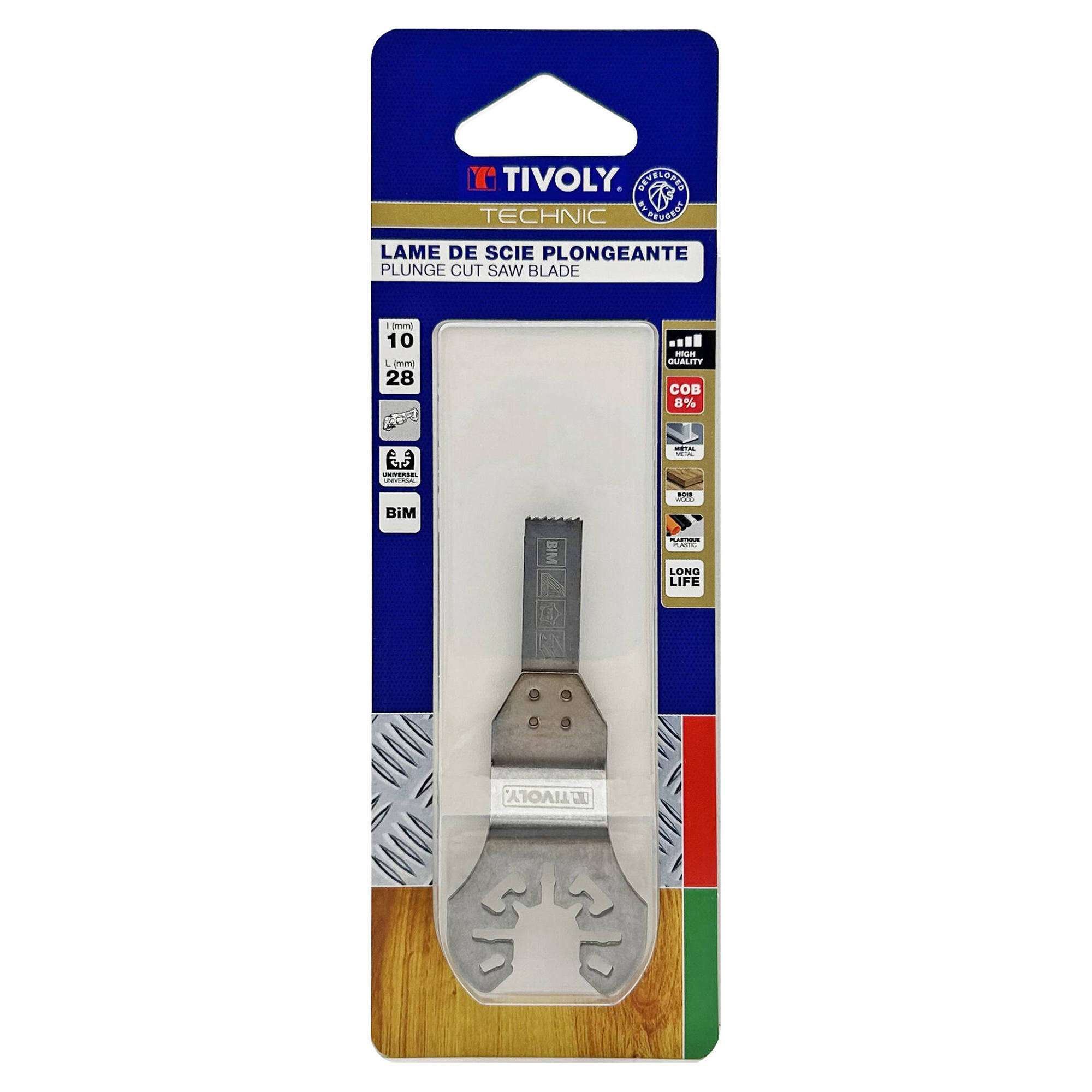 Cuchilla de inmersión bi-métal cobalto 8% - 10*28mm