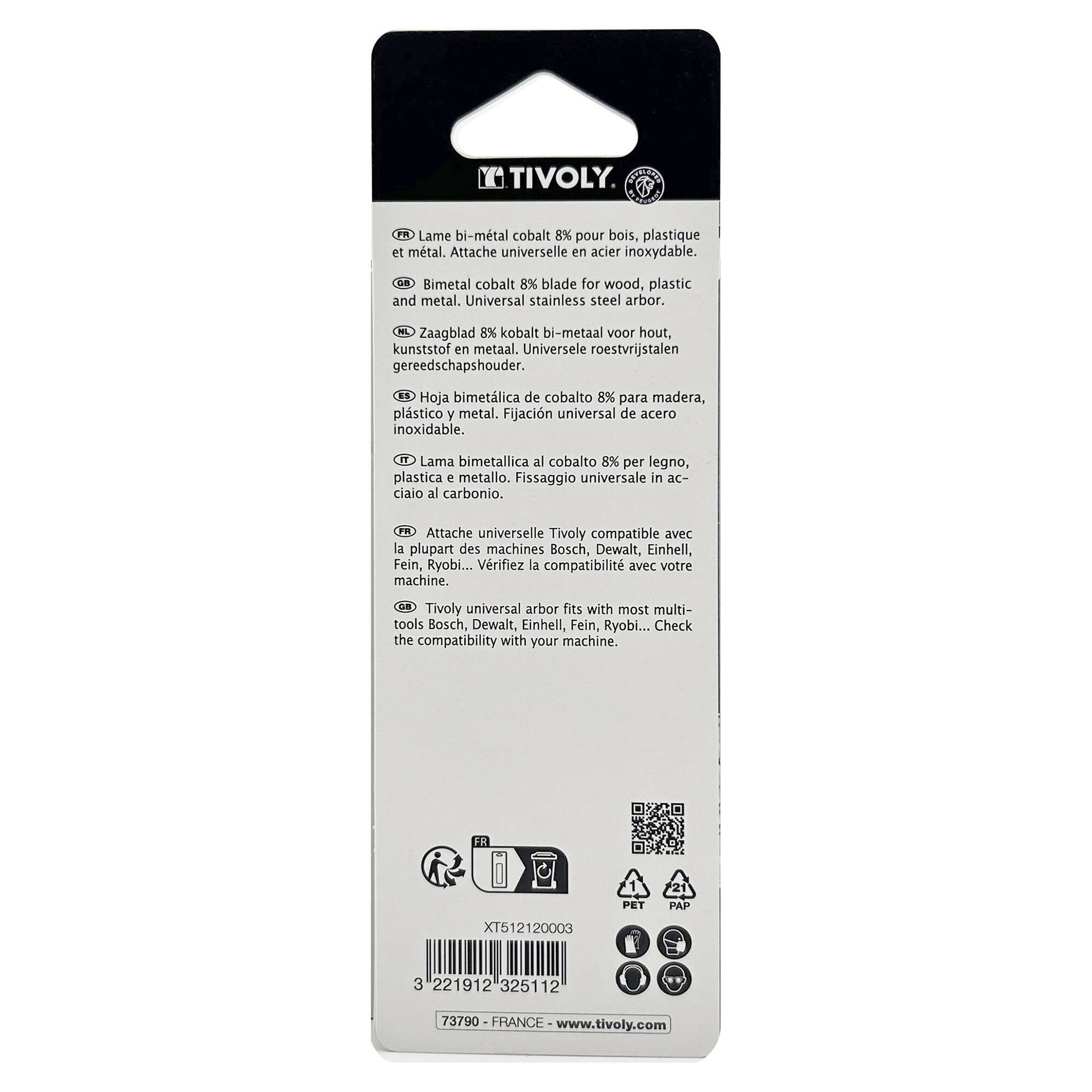 Cuchilla de inmersión bi-métal cobalto 8% - 34*40mm