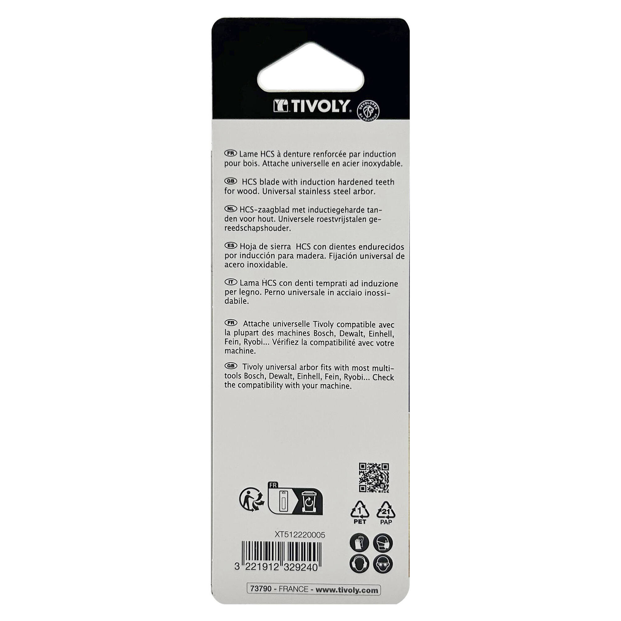 Cuchilla de inmersión HCS - 32*68mm - Dientes reforzados - para cortes profundos