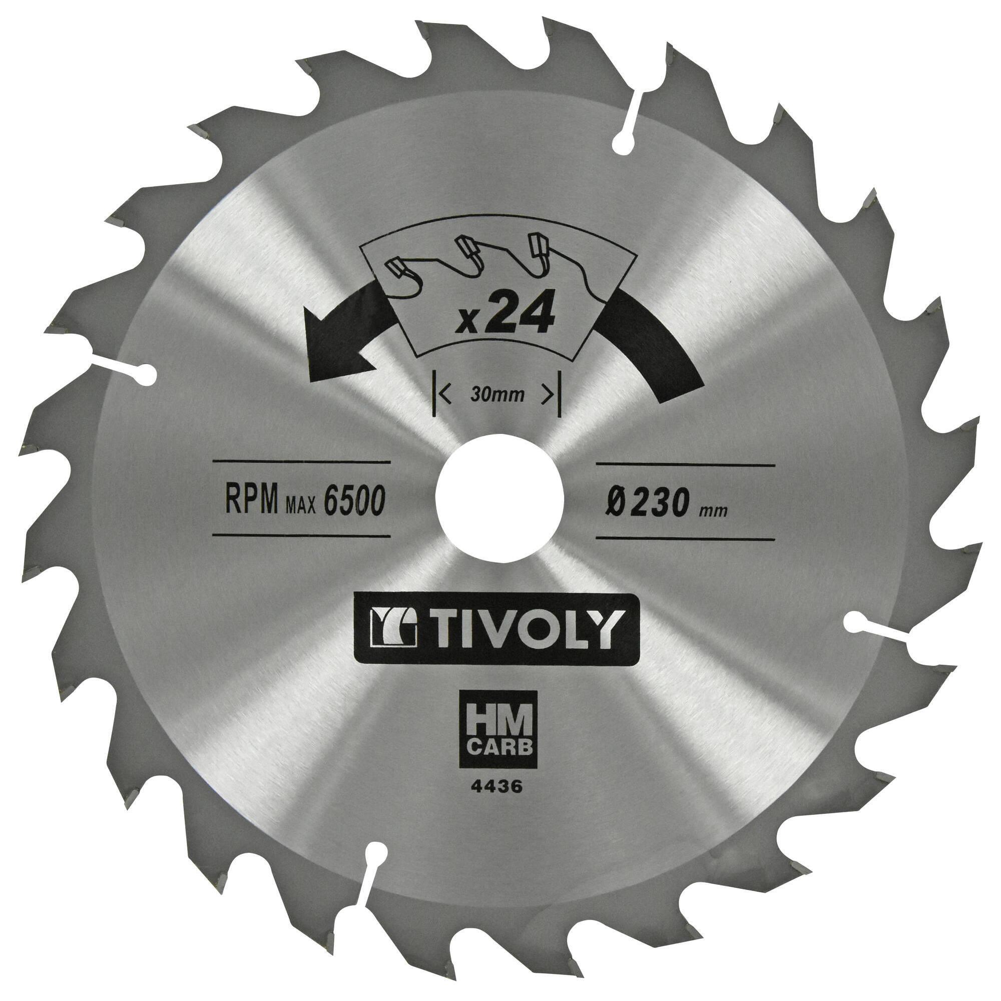 Ø: 230 x Ø2: 30 x Z: 24 / Hoja de sierra circular -Despiece -Para madera y yeso -Uso en sierra portátil (Funda cartón)