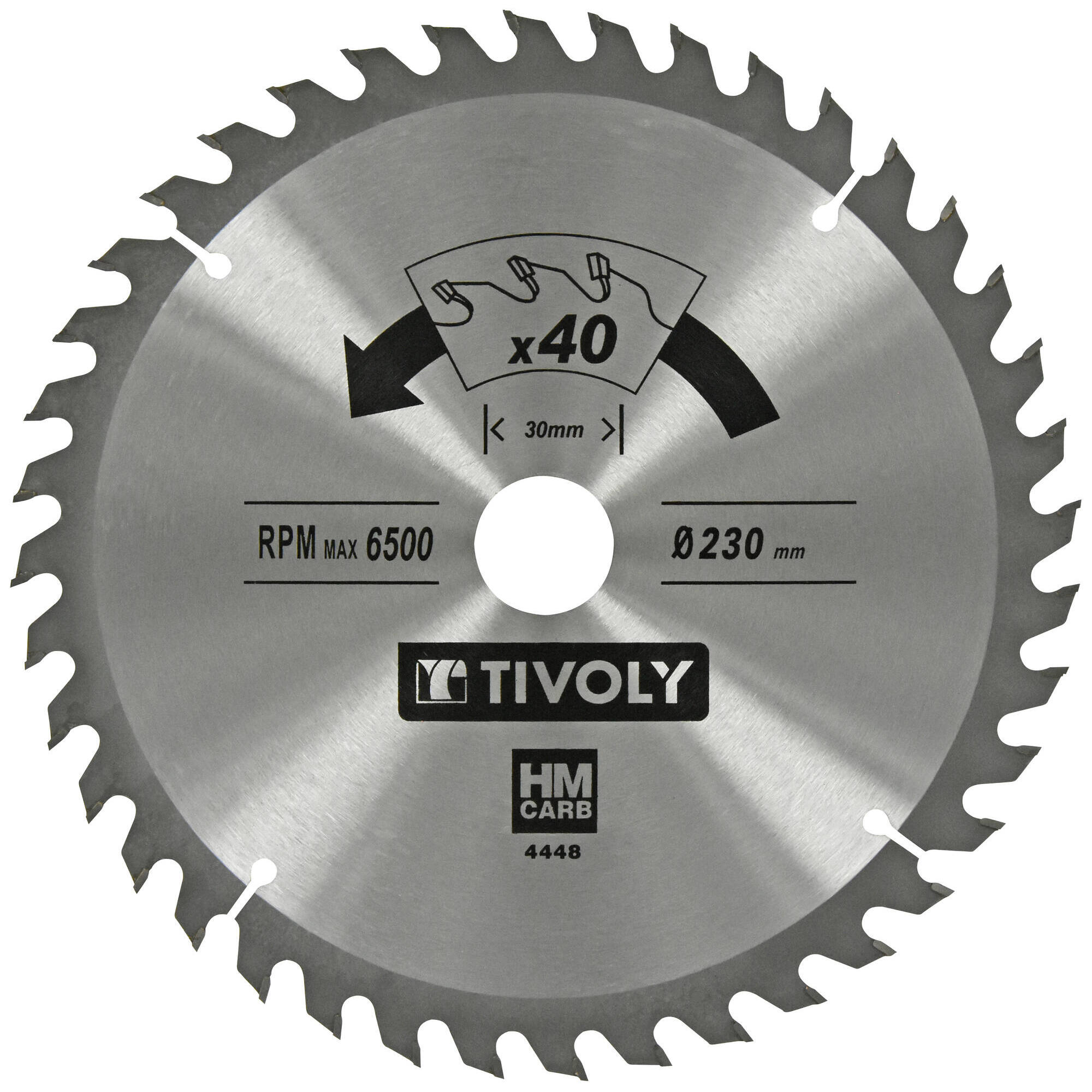 Ø: 230 x Ø2: 30 x Z: 40 / Hojas de sierra circular -Acabado -Para madera dura, estratificada y parqué -Uso en sierra portátil (Funda cartón)