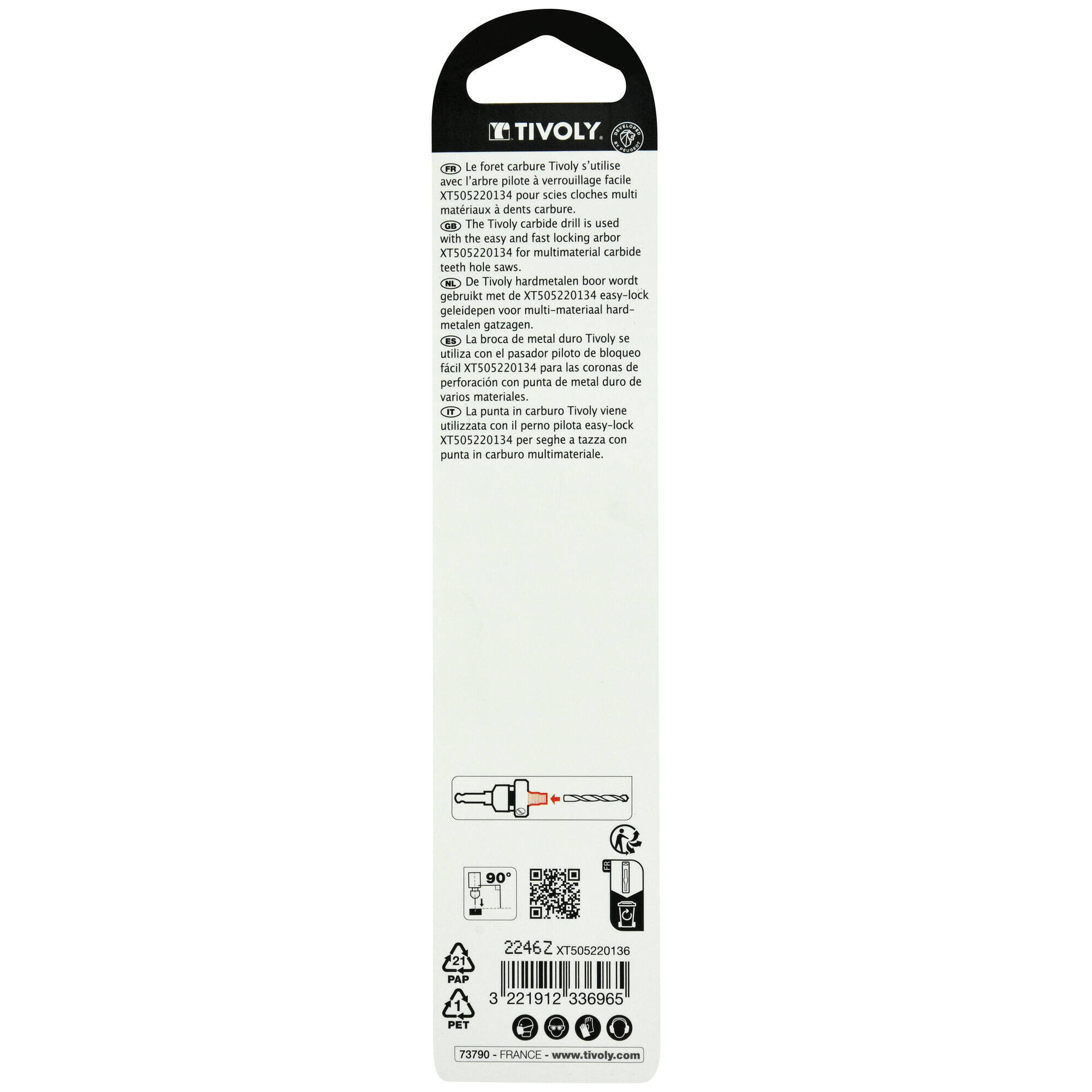 Broca de metal duro Ø8mm para husillo guía "Quick Click"