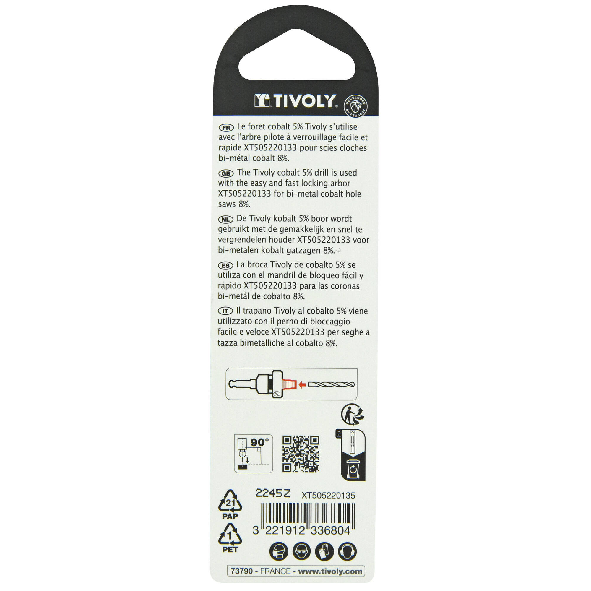 Broca guía Cobalto 5% para husillo "Quick Click"