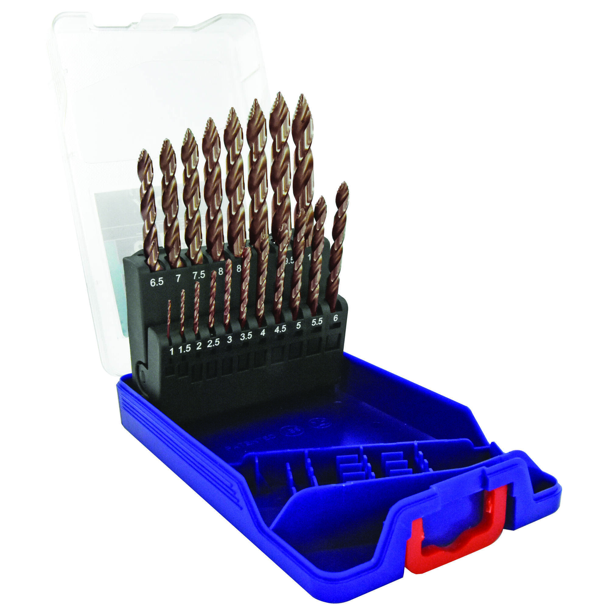 11457170015 - 19 brocas para metal HSS recubrimiento FUSIO Afilado Tivoly Smart Point Ø 1 a 10 mm