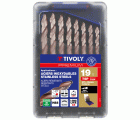 19 brocas para metal HSS recubrimiento FUSIO Afilado Tivoly Smart Point Ø 1 a 10 mm