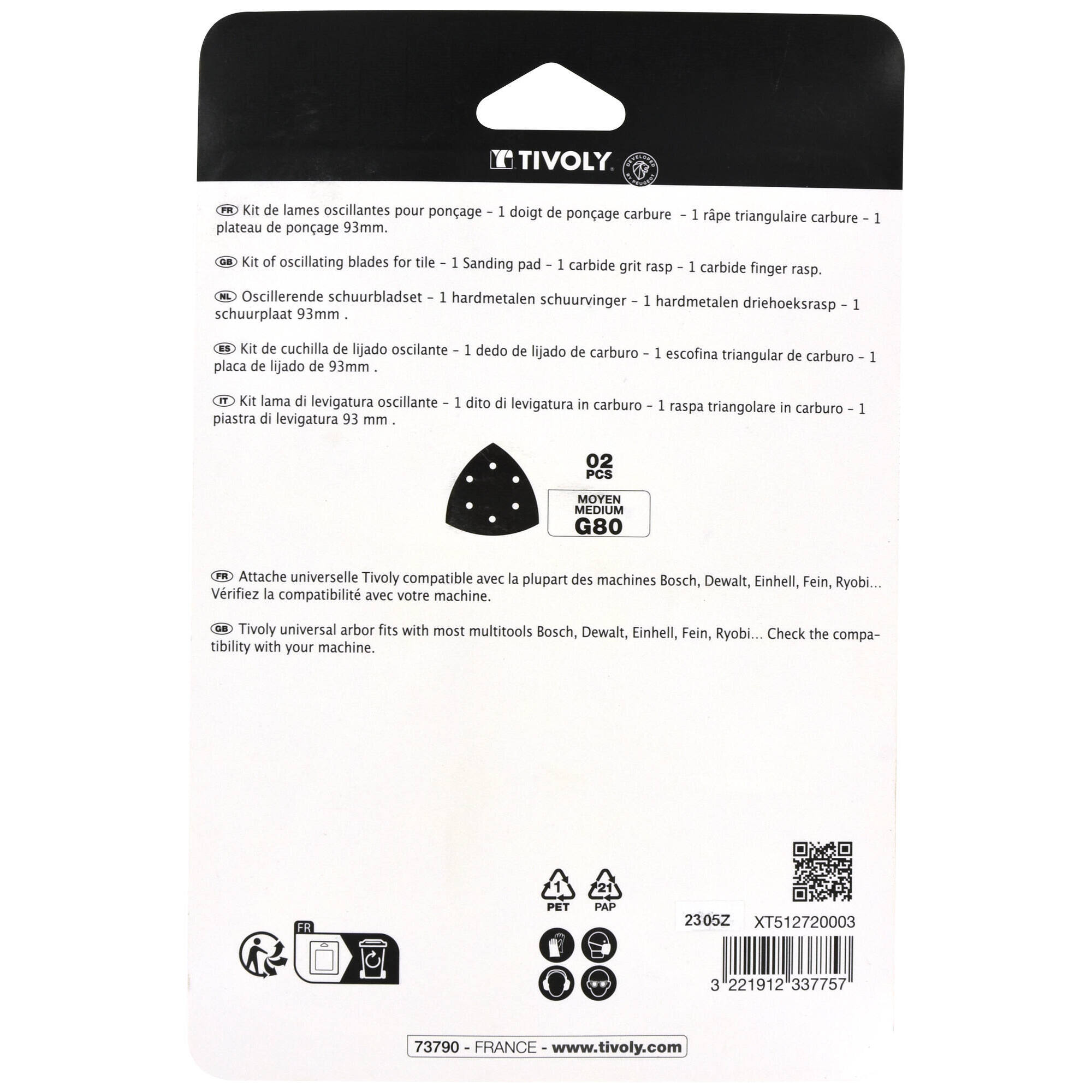 Kit 3 piezas para lijado