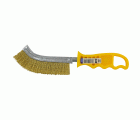 Cepillos ERGONÓMICOS -Convexos -Hilos de acero, acero inoxidable, latón o nailon (Embalaje unitario) / Acero latonado / 0.3