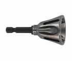 10333120002 - Fresa HSS de 4 hojas para desbarbar tubos y varillas roscadas. Vástago hexagonal de 6,35 mm de cambio rápido - Ø 4 a 20 mm